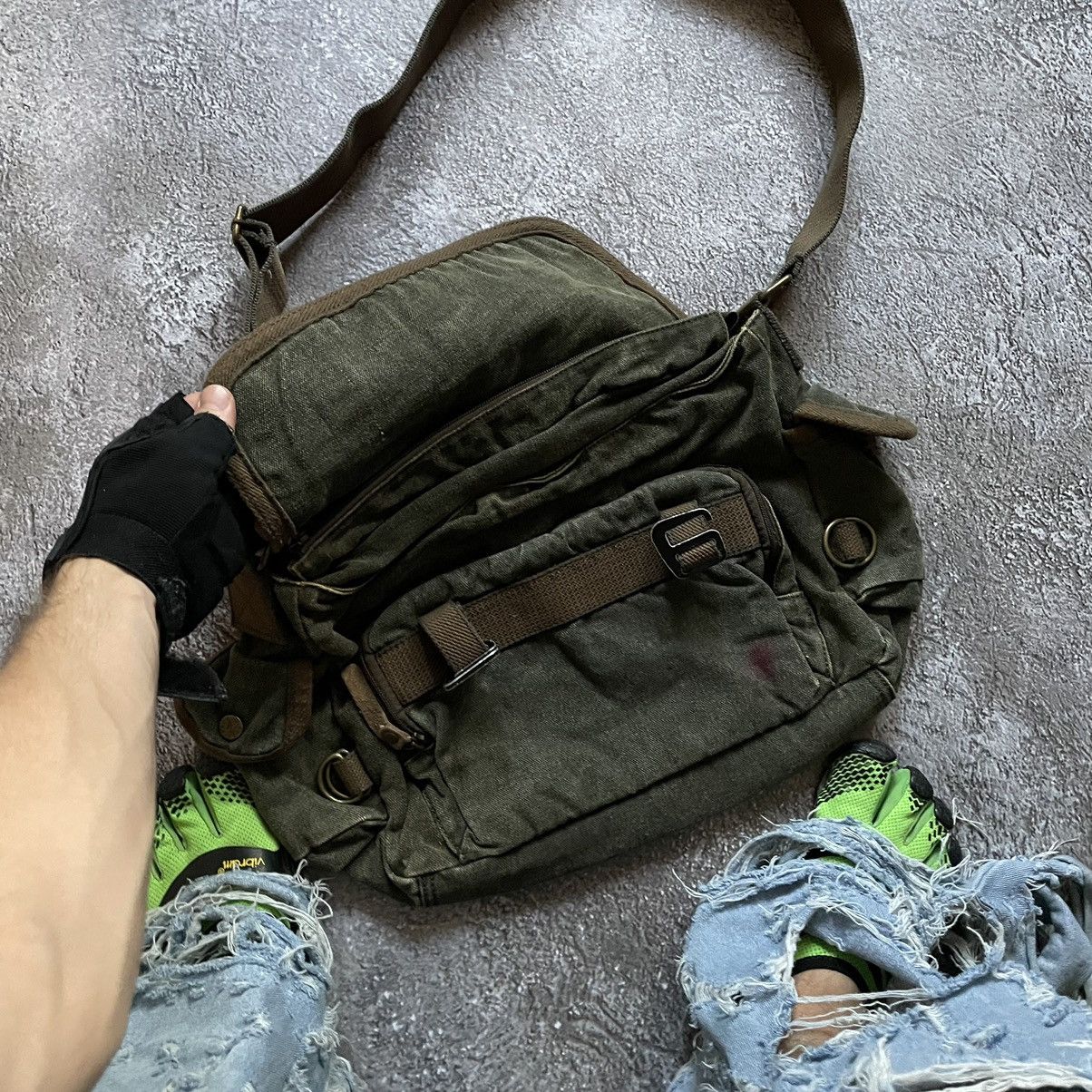 Vintage Vintage 90s Military Nylon Shoulder Bag Olive Drab Swag OS Size ONE SIZE - 7 Thumbnail