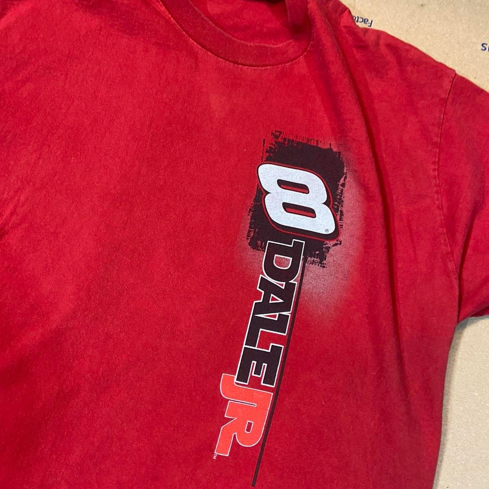 Chase Authentics 2000s dale jr red tee Size US XL / EU 56 / 4 - 3 Thumbnail