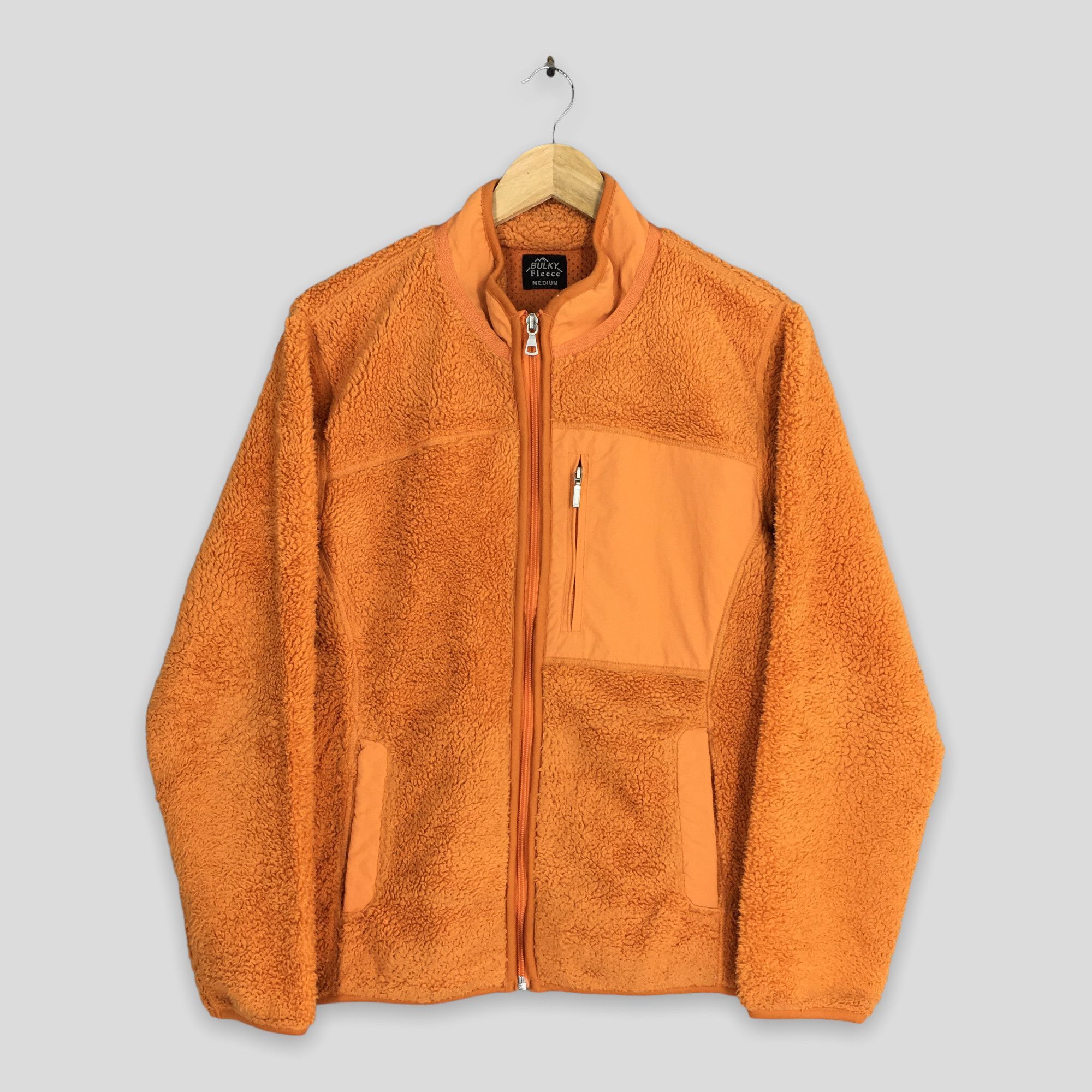 Uniqlo Vintage Uniqlo Bulky Fleece Orange Jacket Medium Size US M / EU 48-50 / 2 - 1 Thumbnail