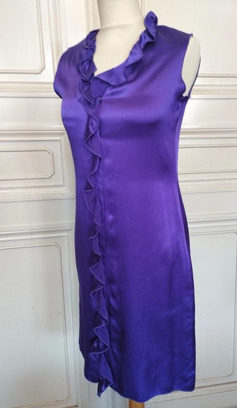 Designer Regina Rubens Robe Cocktail Soirée Soie T2 TM Size M / US 6-8 / IT 42-44 - 9 Thumbnail