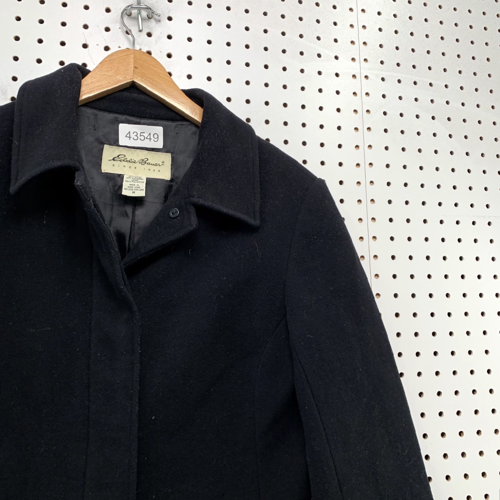 Eddie Bauer VINTAGE Eddie Bauer Wool Cashmere Trench Coat Womens Medium Black Lined Size M / US 6-8 / IT 42-44 - 5 Thumbnail