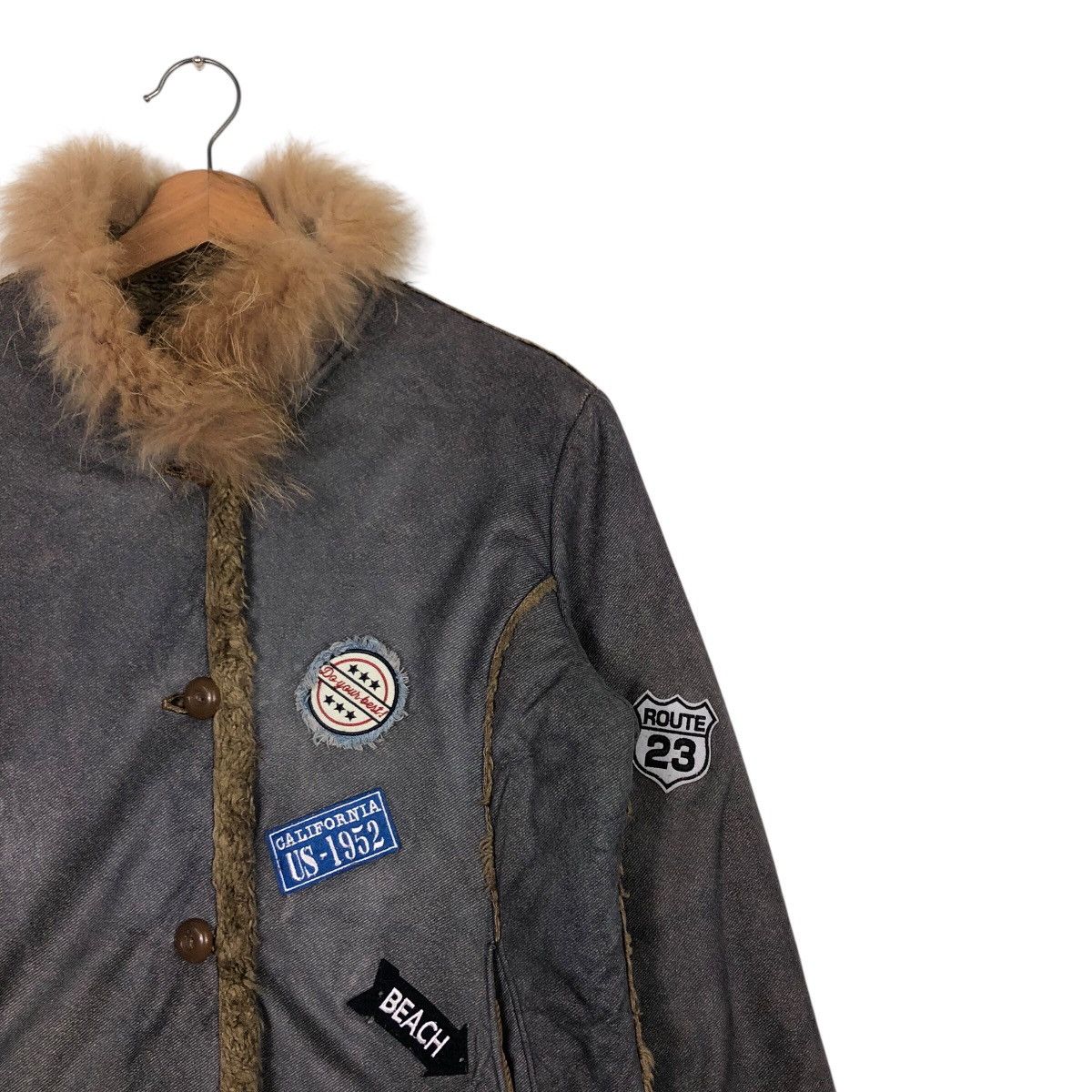 Japanese Brand Vintage Bignami Italy Shearling Patchwork Moto Jacket Size M / US 6-8 / IT 42-44 - 7 Thumbnail