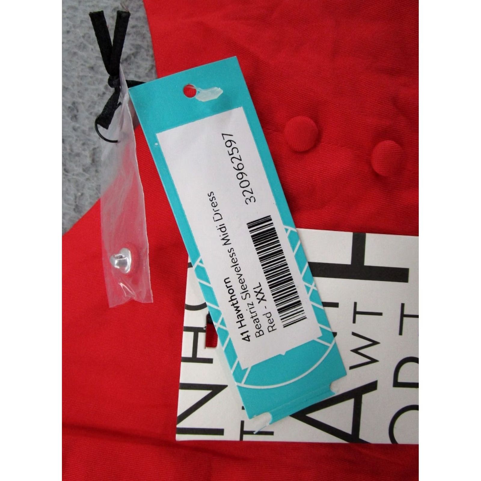 Vintage Stitch Fix 41 Hawthorn Beatriz Midi Sleeveless Red Stretch Dress 2XL New Size XXL / US 16-18 / IT 52-54 - 4 Thumbnail