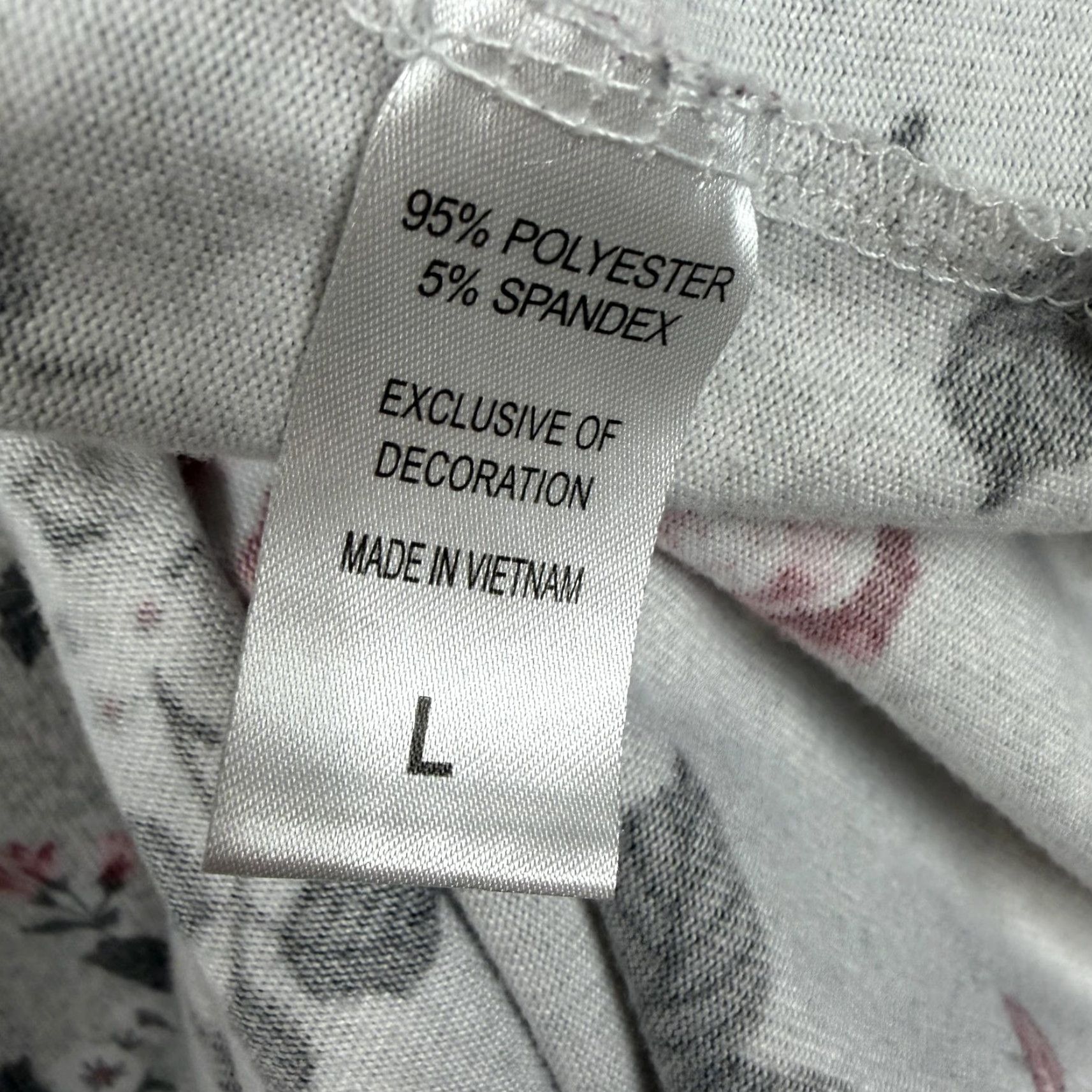 Vintage Carole Hochman Sleepshirt Womens L Gray Pink Floral Cowl Neck Cottagecore Chic Size L / US 10 / IT 46 - 6 Thumbnail