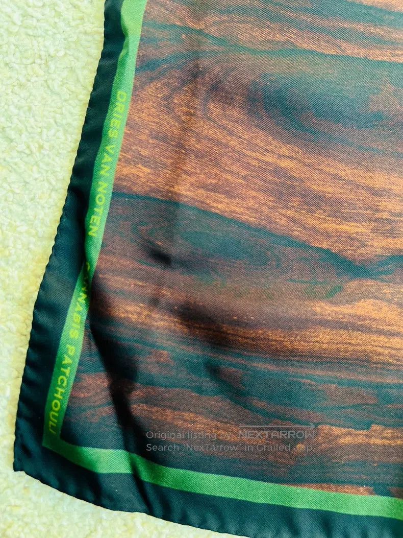 Dries Van Noten Dries Van Noten Wood-Grain Pattern Color-Blocked Scarf Size ONE SIZE - 3 Thumbnail