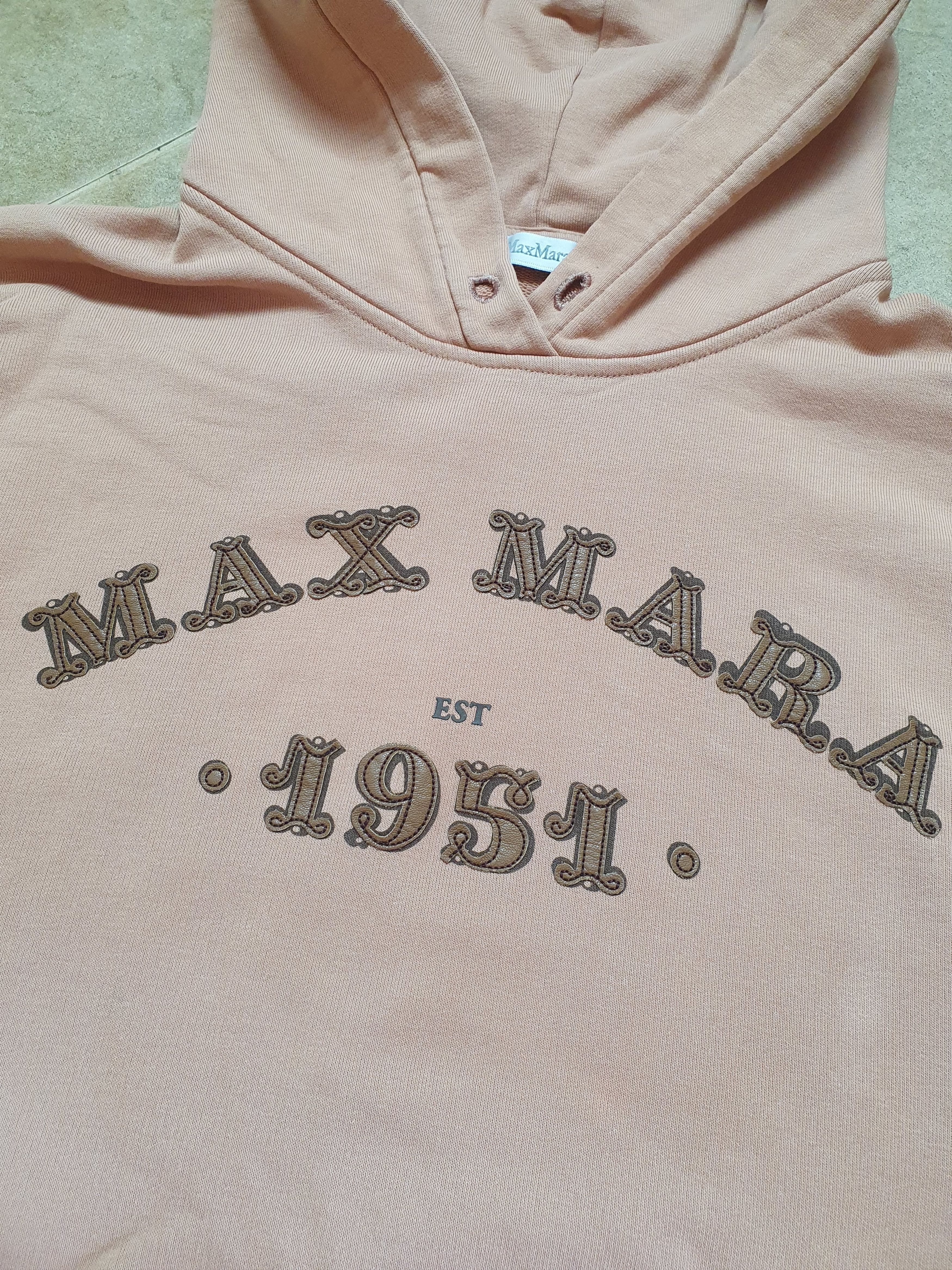 Max Mara Vintage Max Mara women's Hoodie Oversized Tan Sweatshirt Size M / US 6-8 / IT 42-44 - 15 Thumbnail