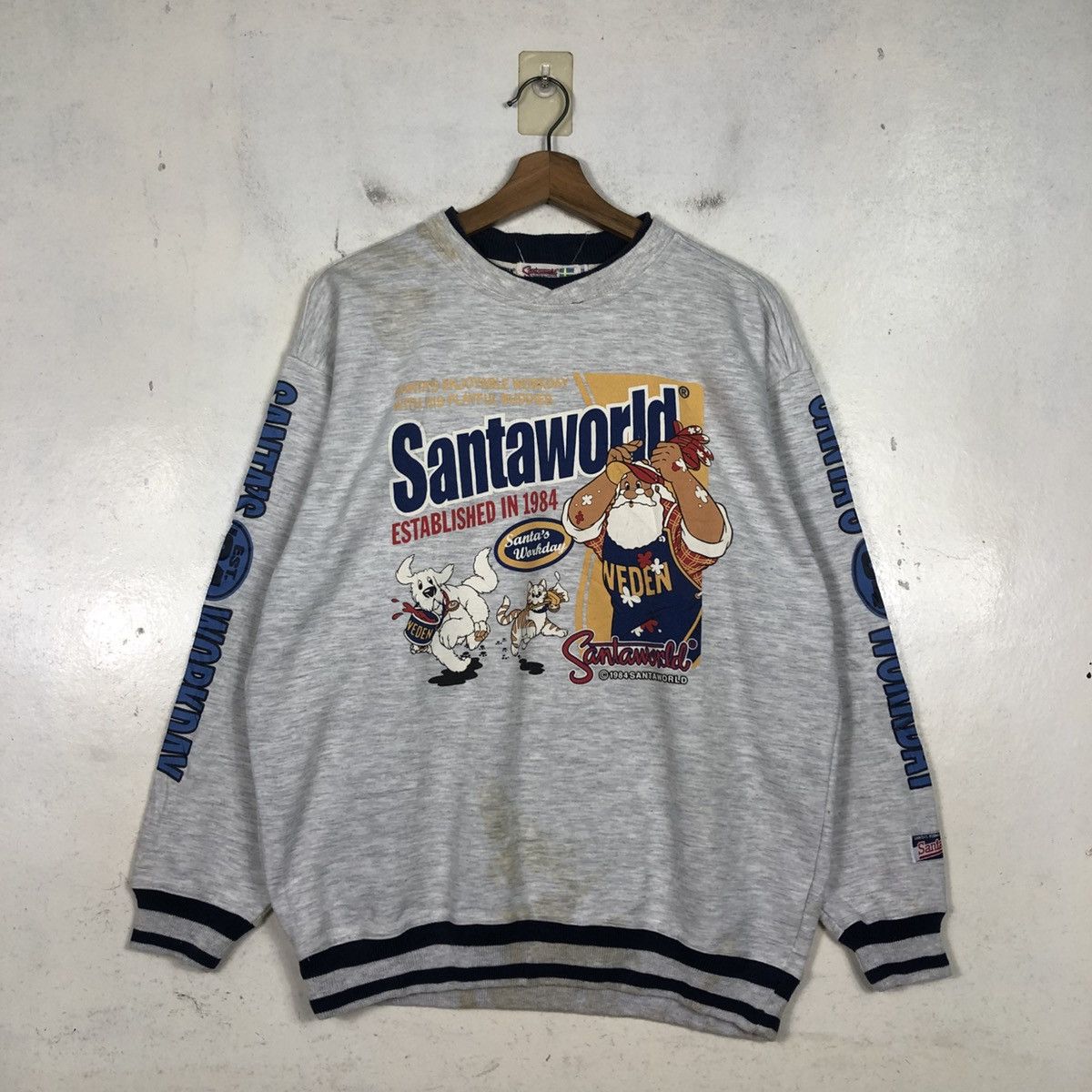 Japanese Brand 📌Vintage Sweatshirt Crewneck Santaworld Big Logo Cartoon Size US L / EU 52-54 / 3 - 3 Thumbnail