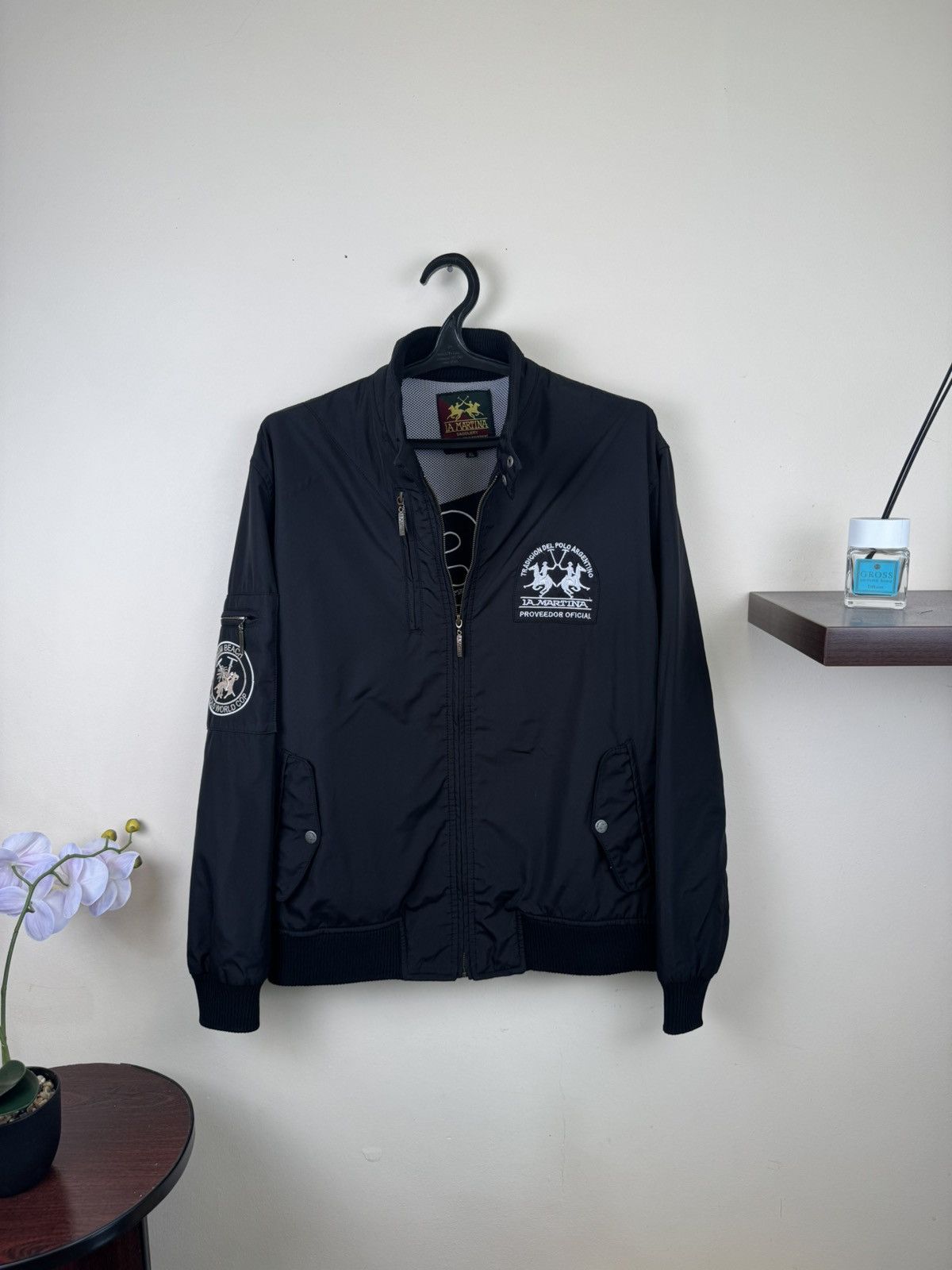 La Martina La Martina Nylon Jacket Bomber XL Black Luxury Zip Casual Size US XL / EU 56 / 4 - 1 Thumbnail