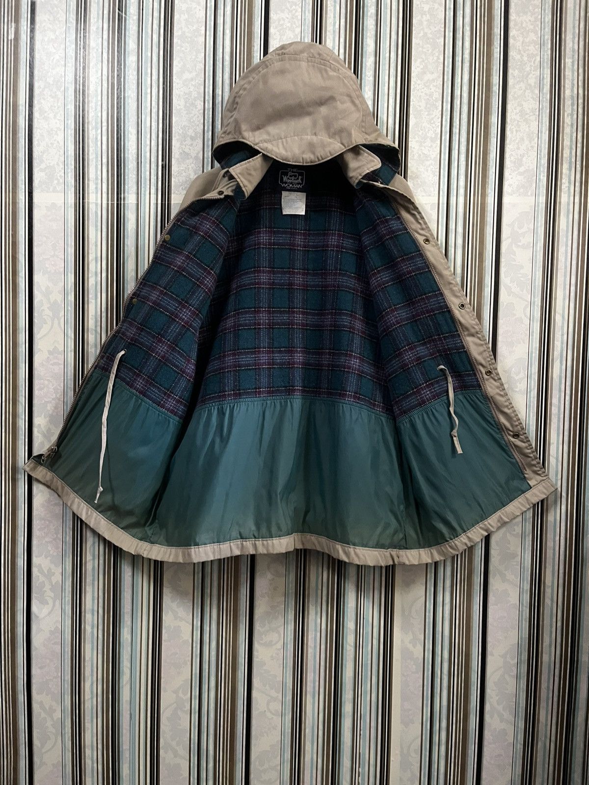 Woolrich Woolen Mills 1990s The woolrich tartan attached hood #H4 Size L / US 10 / IT 46 - 7 Thumbnail