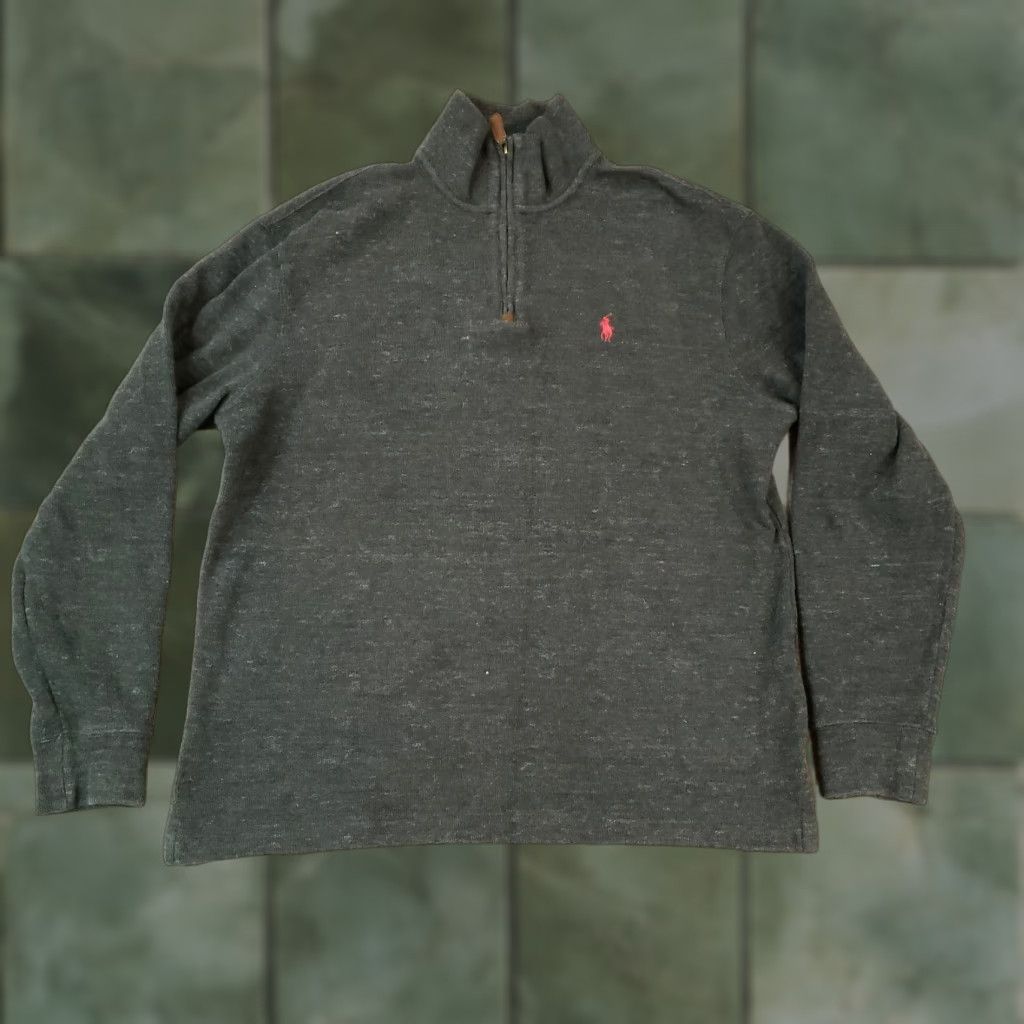 Ralph Lauren Polo Ralph Lauren Sweater Men Medium Gray Mock Neck 1/4 Zip Pullover Casual Mens Size US M / EU 48-50 / 2 - 1 Thumbnail