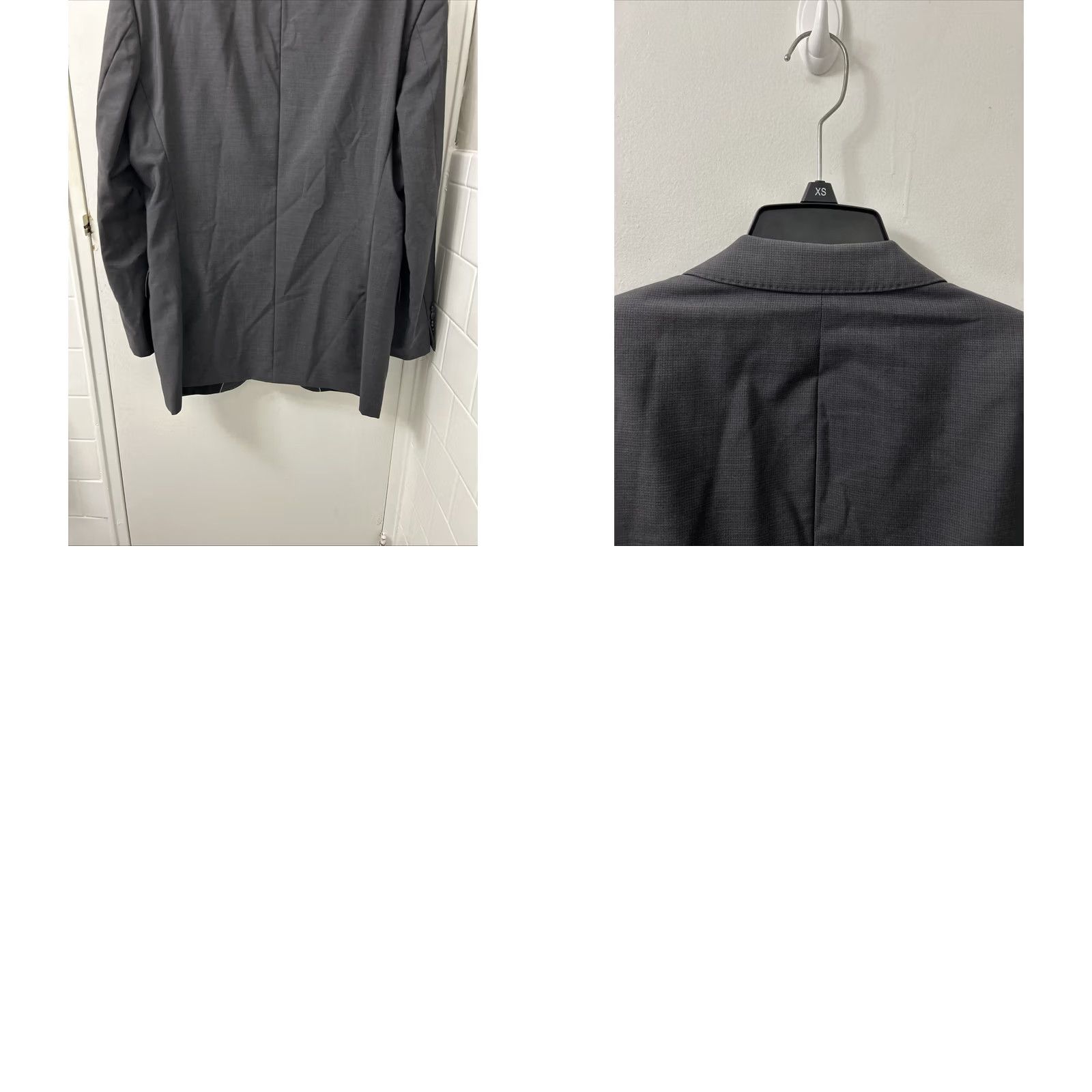 Hugo Boss HUGO BOSS Blazer Mens 42R Gray 100% Virgin Wool Two-Button Single-Breasted Jacket Sport Coat Slim Regular Fit Size 42R - 9 Thumbnail