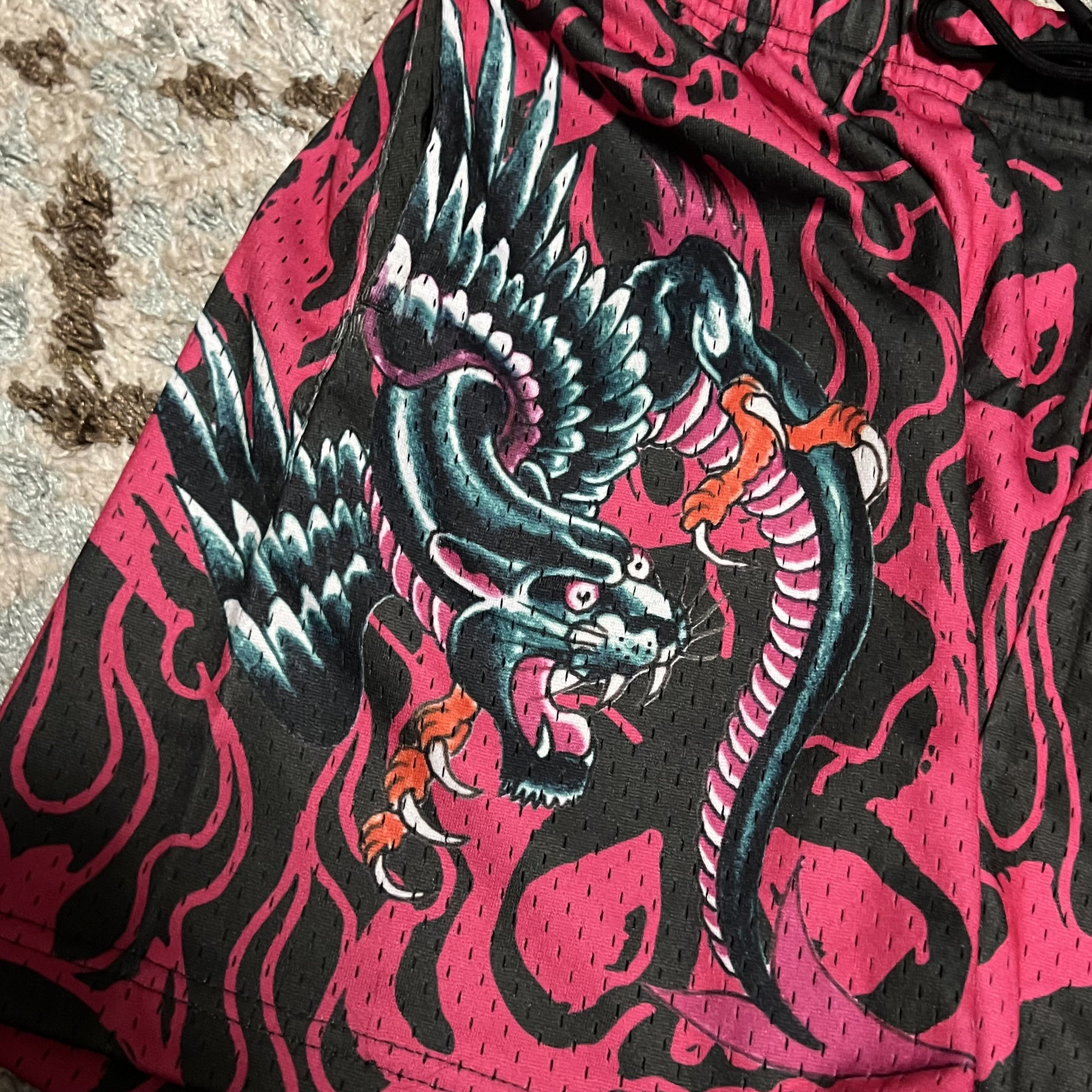Ed Hardy NWT Don Ed Hardy Pink Skull Athletic Shorts Size L Y2K Size US 34 / EU 50 - 3 Thumbnail