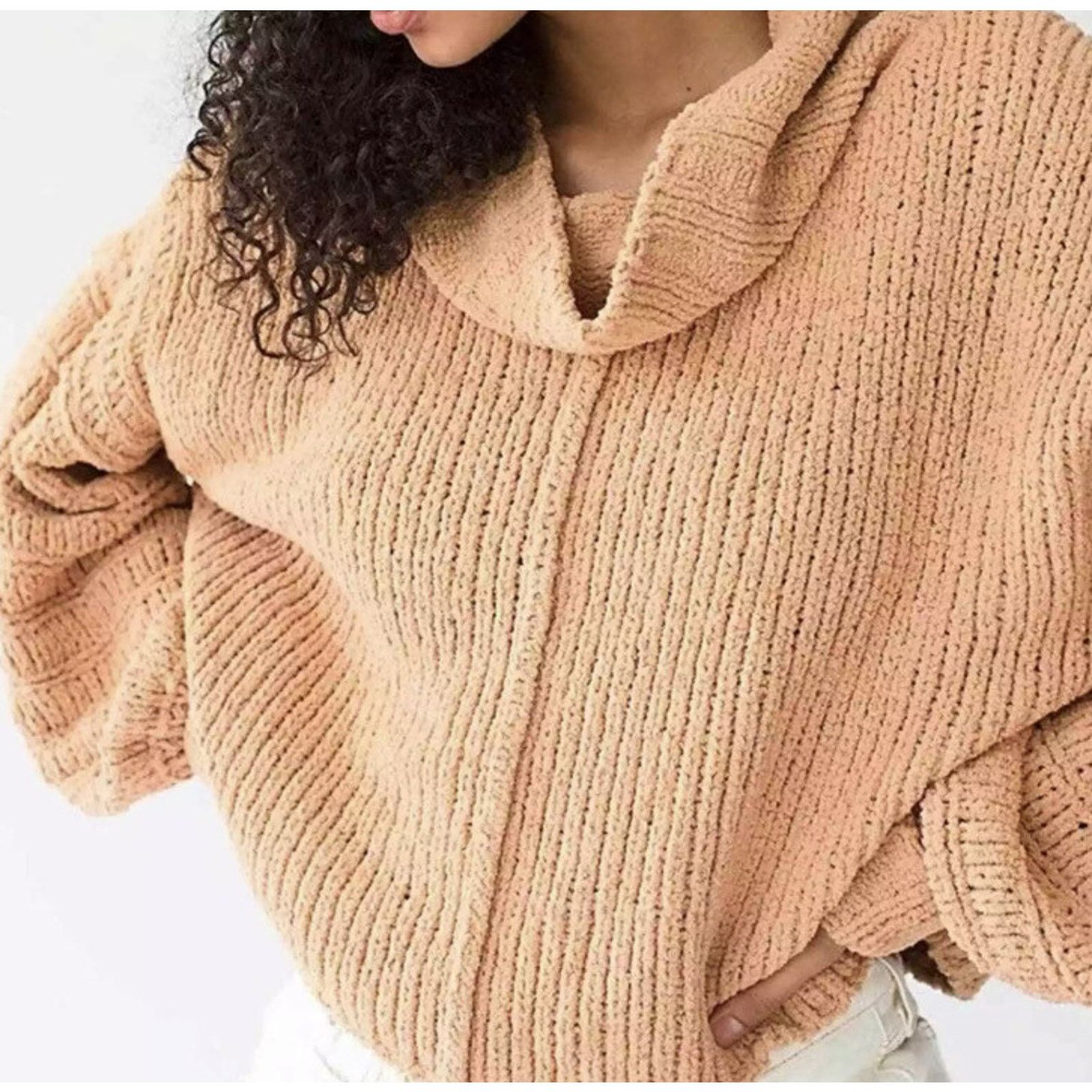 Free People Free People Be Yours Pullover Cowl Neck Tan Size S A002096 Size S / US 4 / IT 40 - 3 Thumbnail