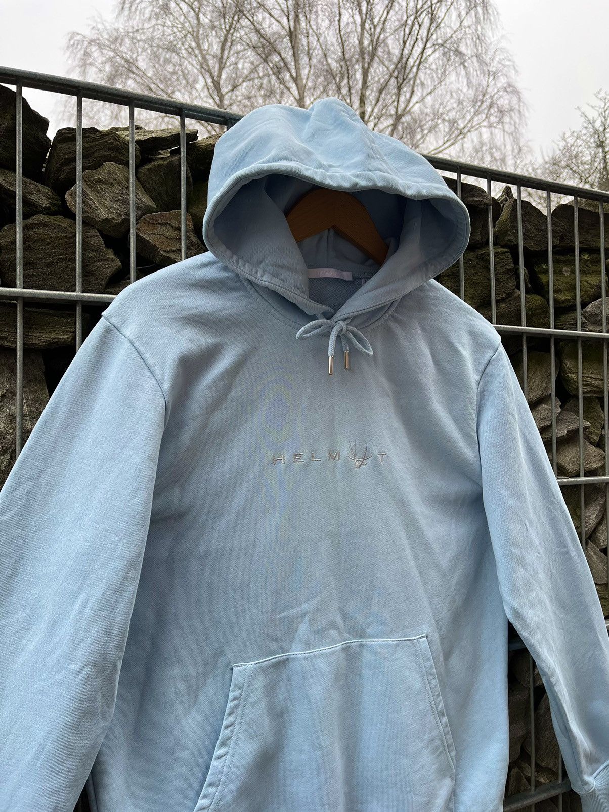 Helmut Lang Luxury Streetwear Helmut Lang Alien Baby Blue Hoodie Y2K Grailed