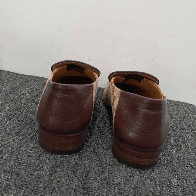 Gucci Gucci Khaki GG Horsebit Loafers for Men - Size US 8 / EU 41 - 3 Thumbnail