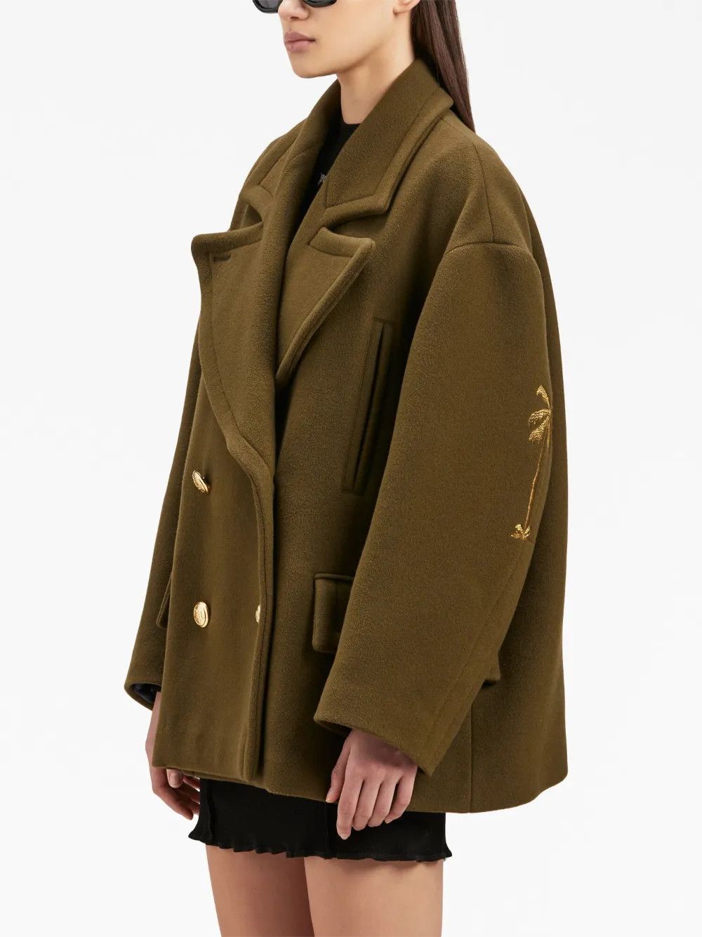 Palm Angels o1y1125 Coat in Military Green Size S / US 4 / IT 40 - 3 Thumbnail