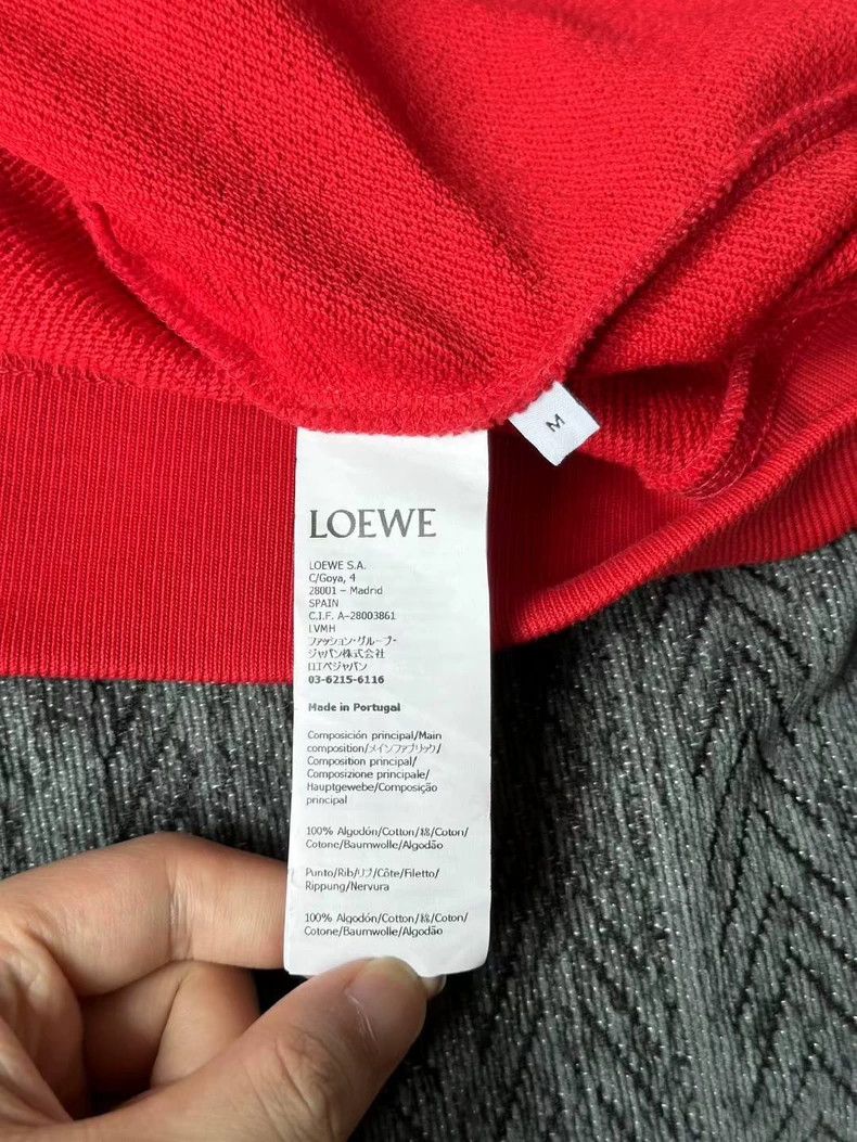 Loewe LOEWE Red leather logo hoodie Size M / US 6-8 / IT 42-44 - 4 Thumbnail