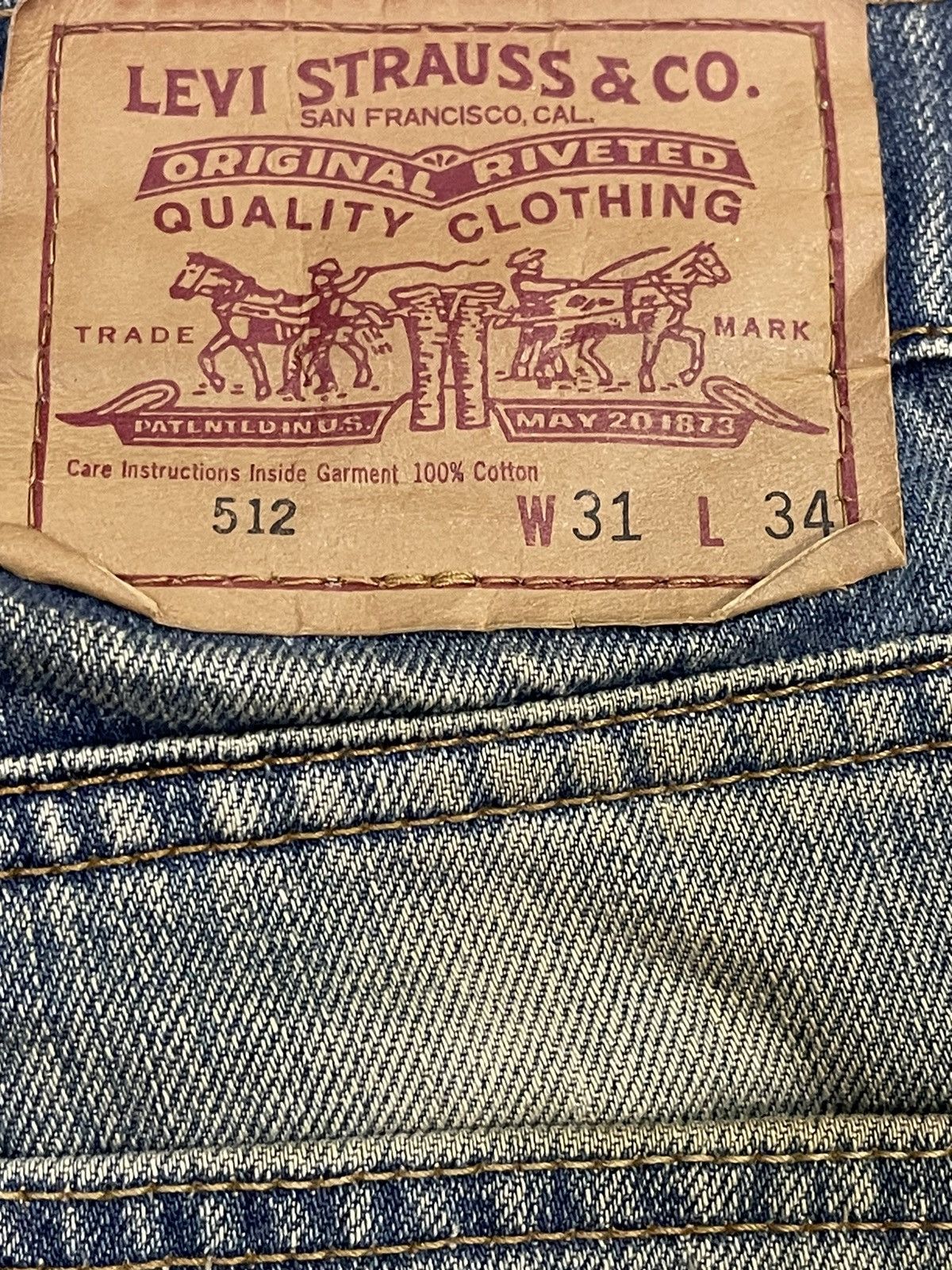 Levi's Vintage 90s Levis 512 Mud Wash Distress Style Loose Jeans Size US 31 - 9 Thumbnail