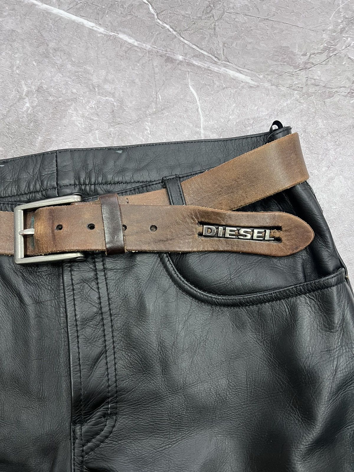 Diesel × If Six Was Nine × Vintage SALE💣💣 VINTAGE DIESEL GOTHIC LEATHER BELT RICK OWENS STYLE Size ONE SIZE - 5 Thumbnail