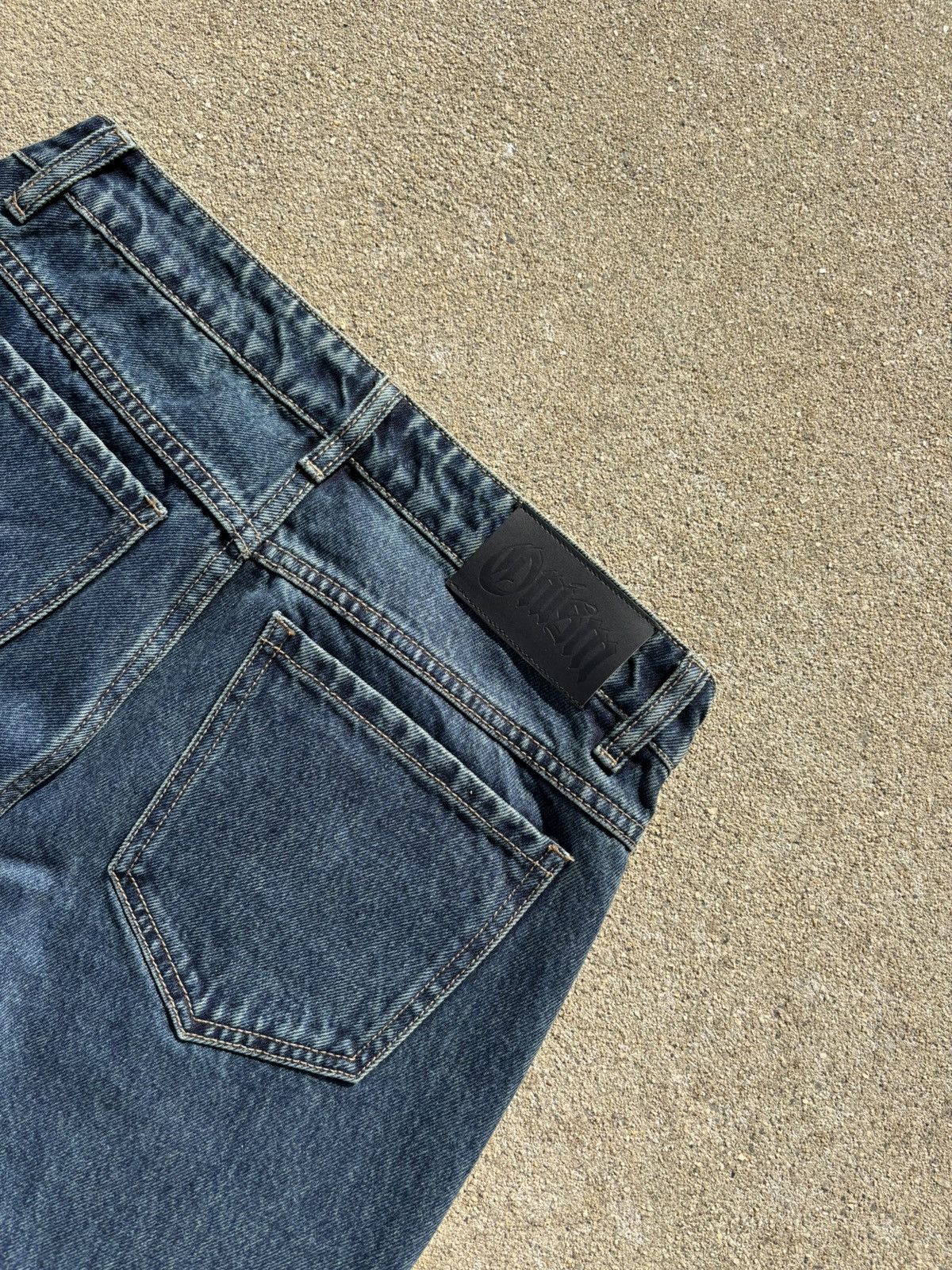 Designer ONISM ACID WASH FLARED BLUE DENIM Size US 30 / EU 46 - 4 Thumbnail