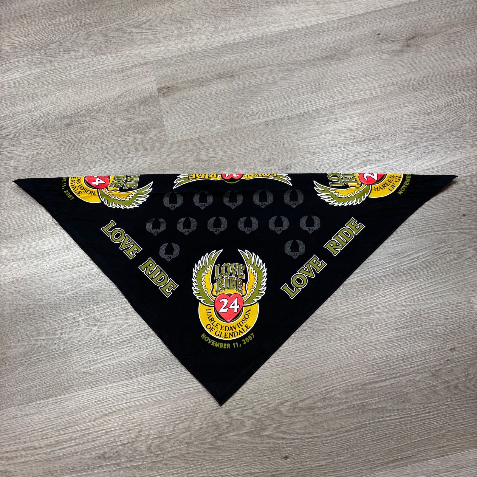 Harley Davidson Harley Davidson Love Ride 24 2007 Glendale CA Bandana Scarf Size ONE SIZE - 2 Thumbnail