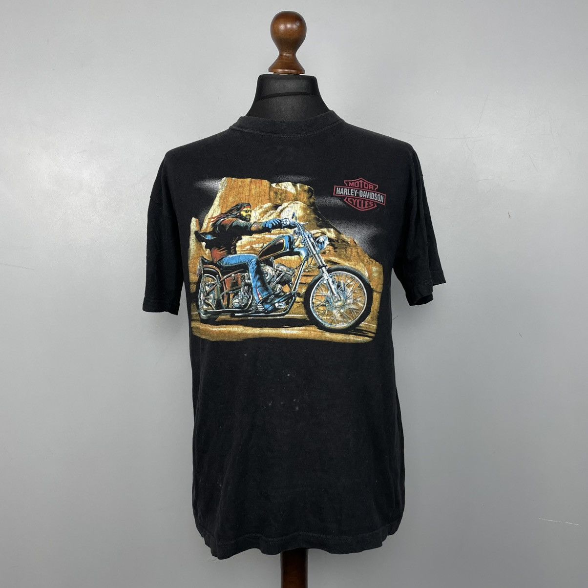 Harley Davidson × Vintage Vintage 3D Emblem Harley Davidson T-shirt Size US L / EU 52-54 / 3 - 3 Thumbnail