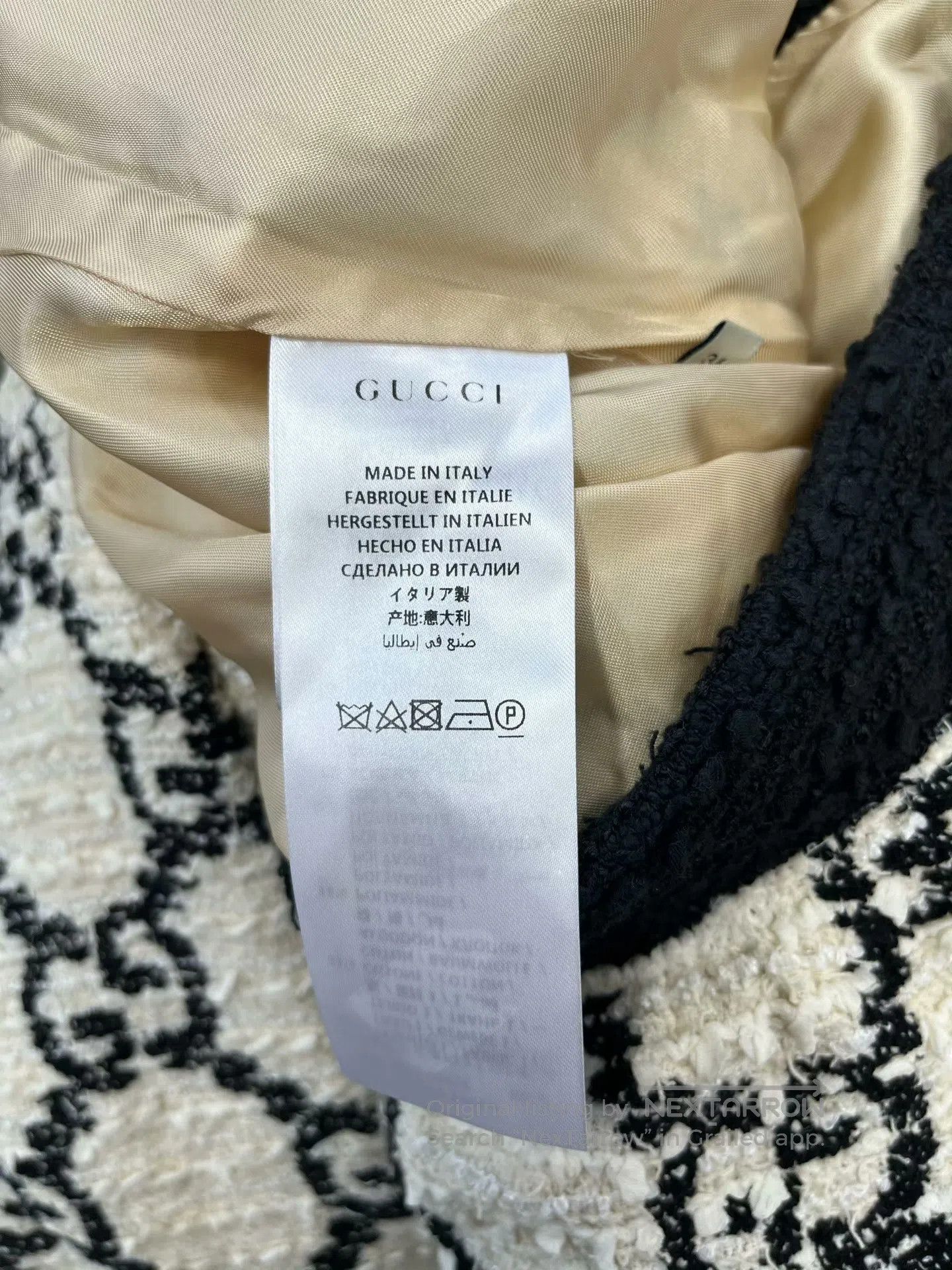 Gucci Guicci Black and White Classic Double G Embossed Tweed Jac Size XS / US 0-2 / IT 36-38 - 4 Thumbnail