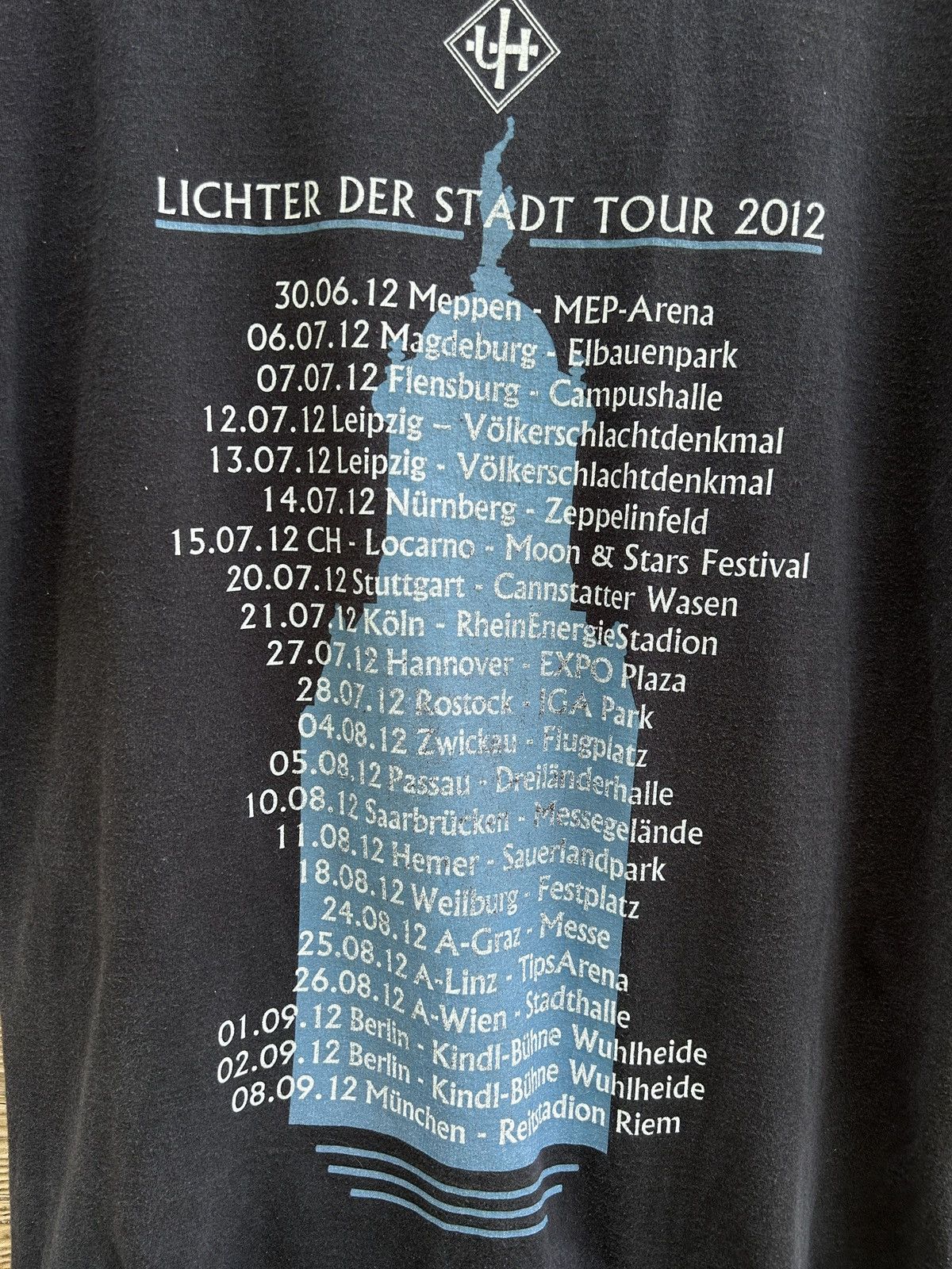 Band Tees Vintage Unheilig Lichter Der Stadt 2012 Faded Band Tour Tee Size US L / EU 52-54 / 3 - 8 Thumbnail