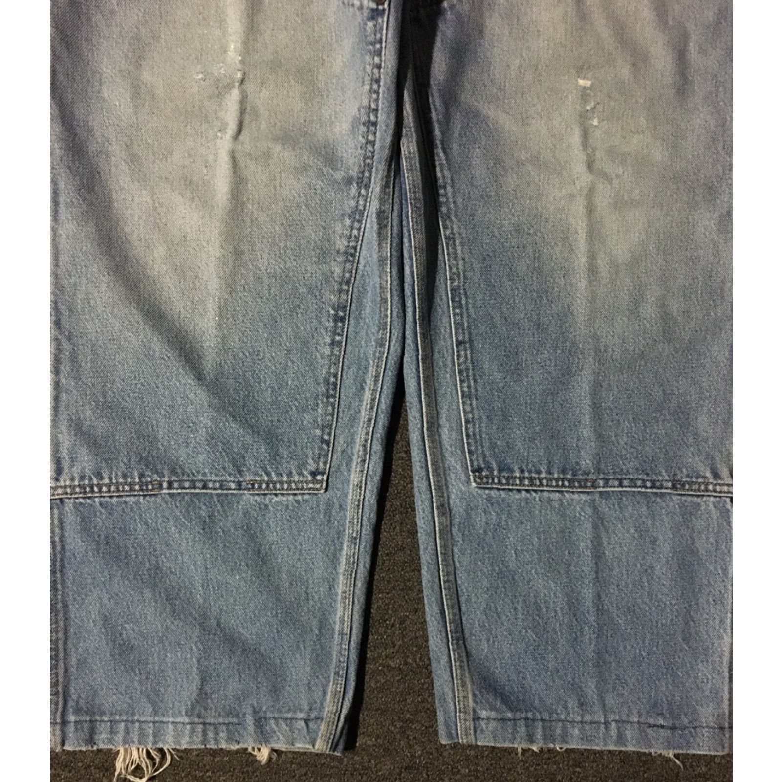 Carhartt VINTAGE Carhartt Jeans 42 Mens Denim 90s Grunge Distressed Double Knee USA Made Blue Western Trucker Work Destroyed Pants Size US 42 / EU 58 - 5 Thumbnail