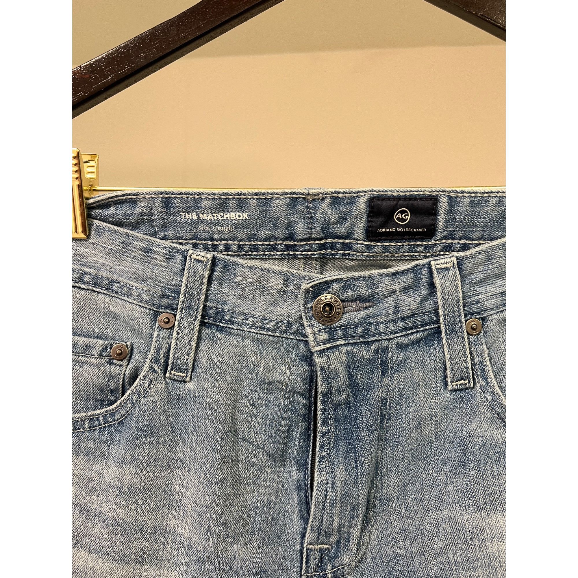AG Adriano Goldschmied Adriano Goldschmied The Matchbox Slim Straight Men’s Jeans - Size US 30 / EU 46 - 2 Thumbnail