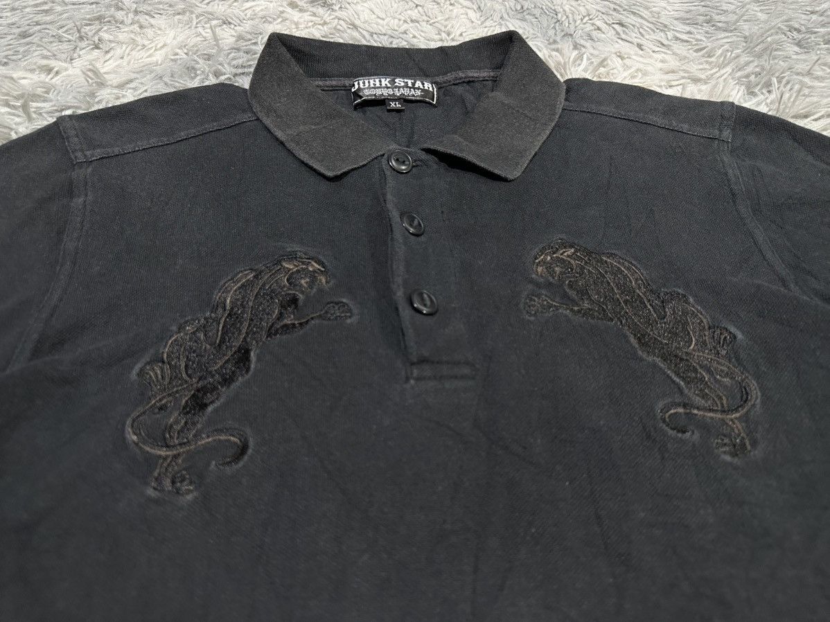 Japanese Brand 🔥Y2K Junk Star Tokyo Black Panther Embroidered Polo Shirt Size US M / EU 48-50 / 2 - 5 Thumbnail