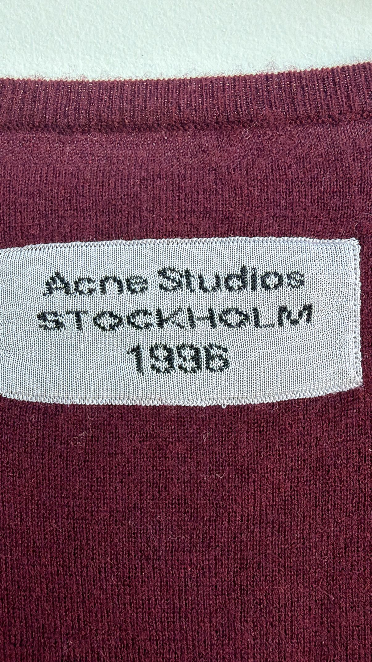 Acne Studios Cashmere Knit- Dark Burgundy Size US M / EU 48-50 / 2 - 2 Thumbnail