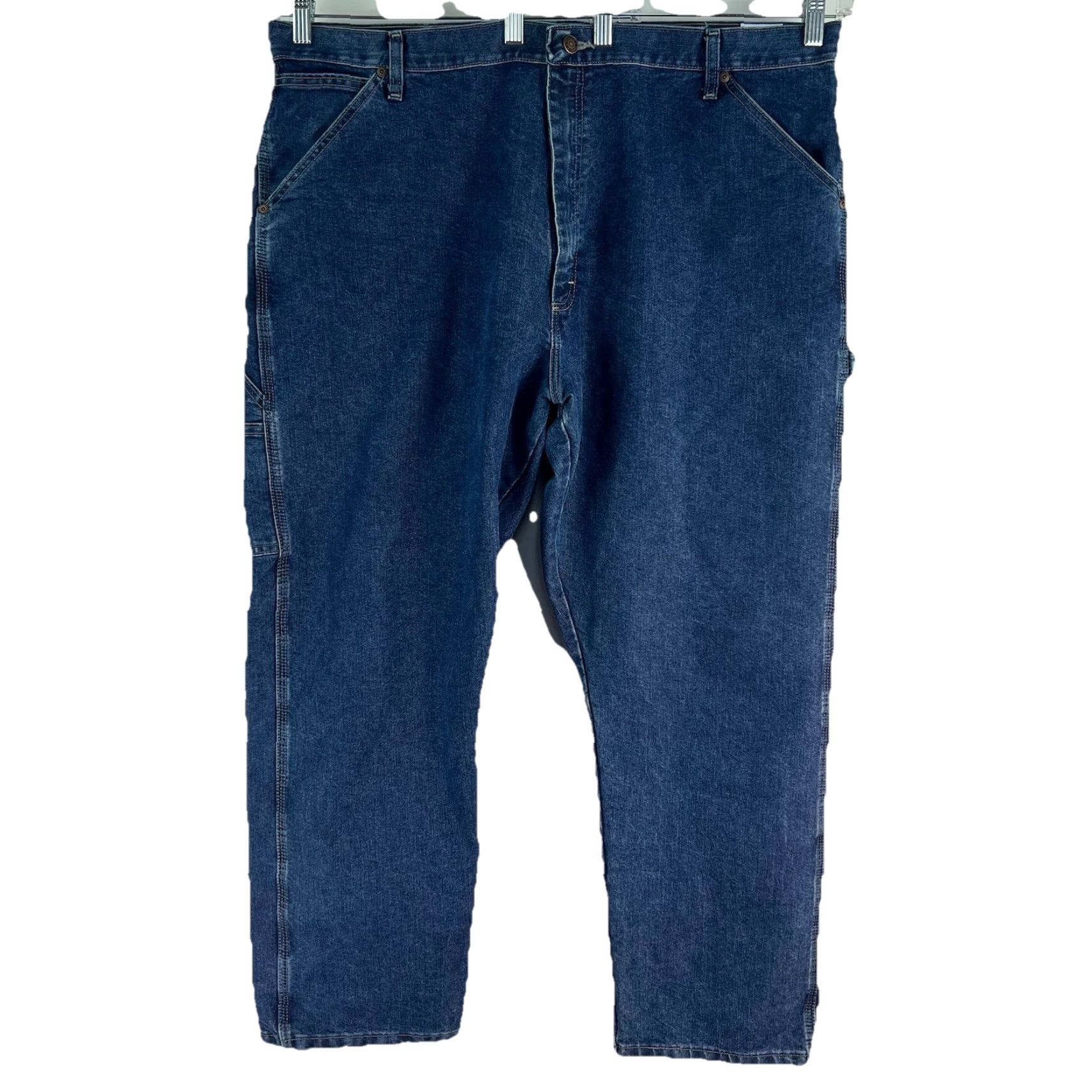 Wrangler Wrangler Carpenter Jeans 42x30 Denim Straight Relaxed Blue Mens Regular 5-Pocket Denim Jeans Size US 42 / EU 58 - 2 Thumbnail