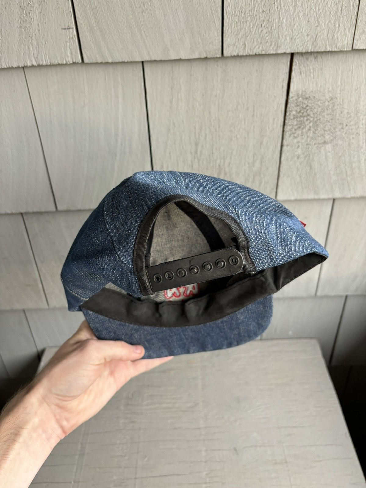 Levi's Vintage Levi's Red Tab Hat Dark Denim Snapback Blue Jean 90s Size ONE SIZE - 7 Thumbnail