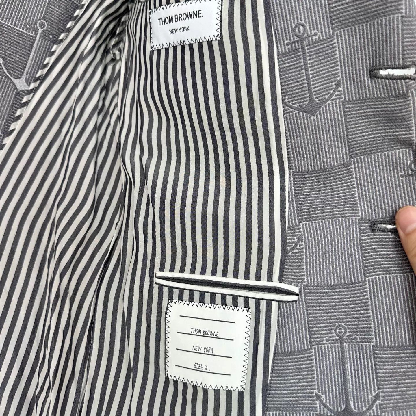 Thom Browne Thom Browne Anchor Blazer & Short Set 3/2 Size 42R - 3 Thumbnail
