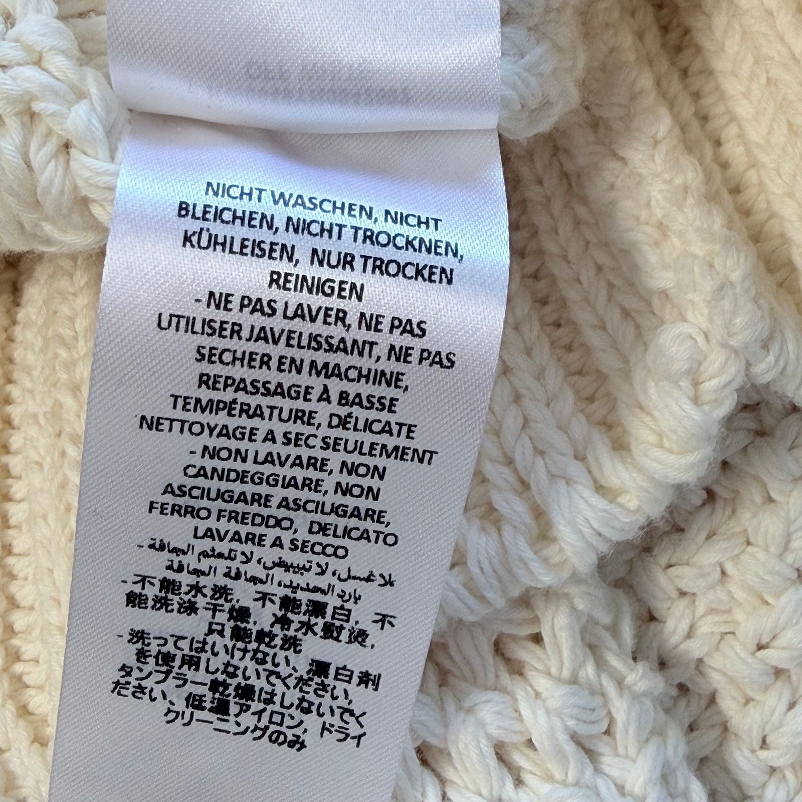 JW Anderson JW ANDERSON: Men's Cotton Patchwork Off-white Sweater - S Size US S / EU 44-46 / 1 - 5 Thumbnail