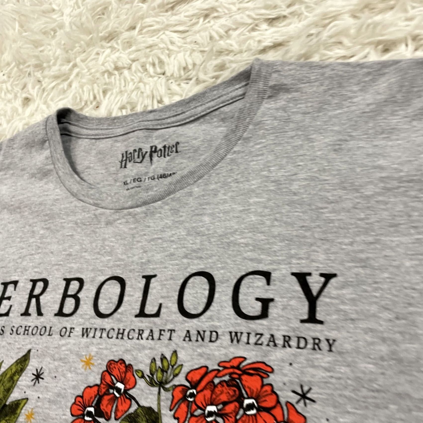 Vintage HARRY POTTER HERBOLOGY Shirt Men XL Gray Hogwarts Mandrake XL 46 48 Graphic Print Logo Crew Neck Short Sleeve Cotton Regular Size US XL / EU 56 / 4 - 5 Thumbnail