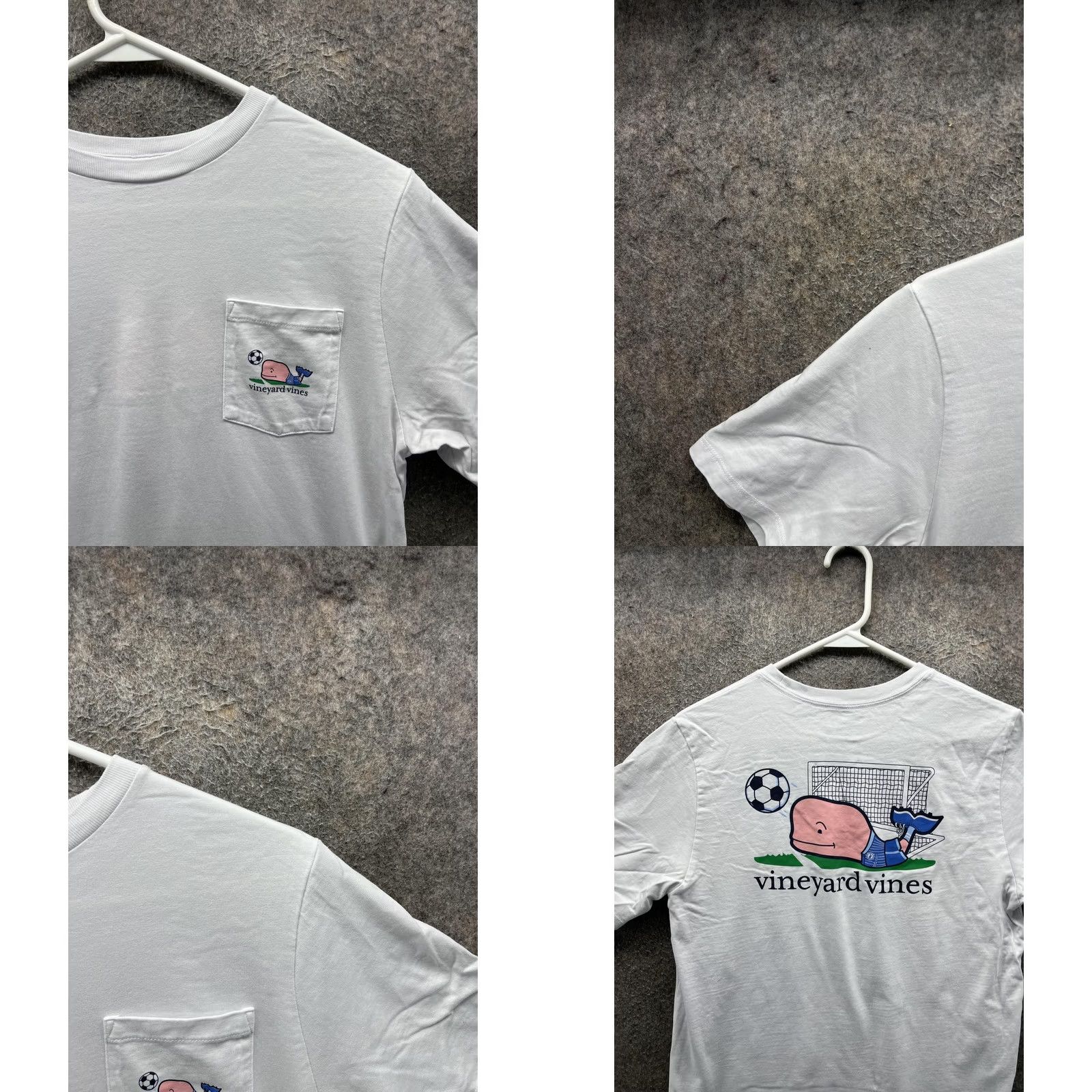 Vineyard Vines VINEYARD VINES Shirt Mens XL White Soccer Whale Pocket Tee Tagless Casual Tee Shirt Size US XL / EU 56 / 4 - 8 Thumbnail