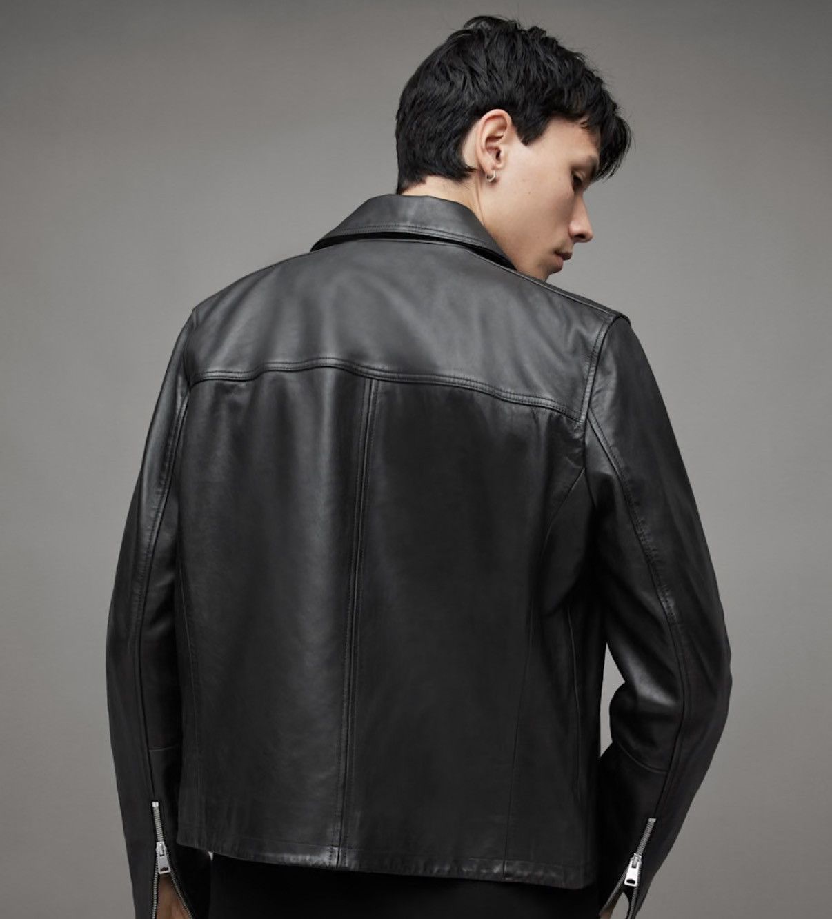 Allsaints Allsaints - Tune cropped zip up leather jacket Size US XS / EU 42 / 0 - 1 Thumbnail
