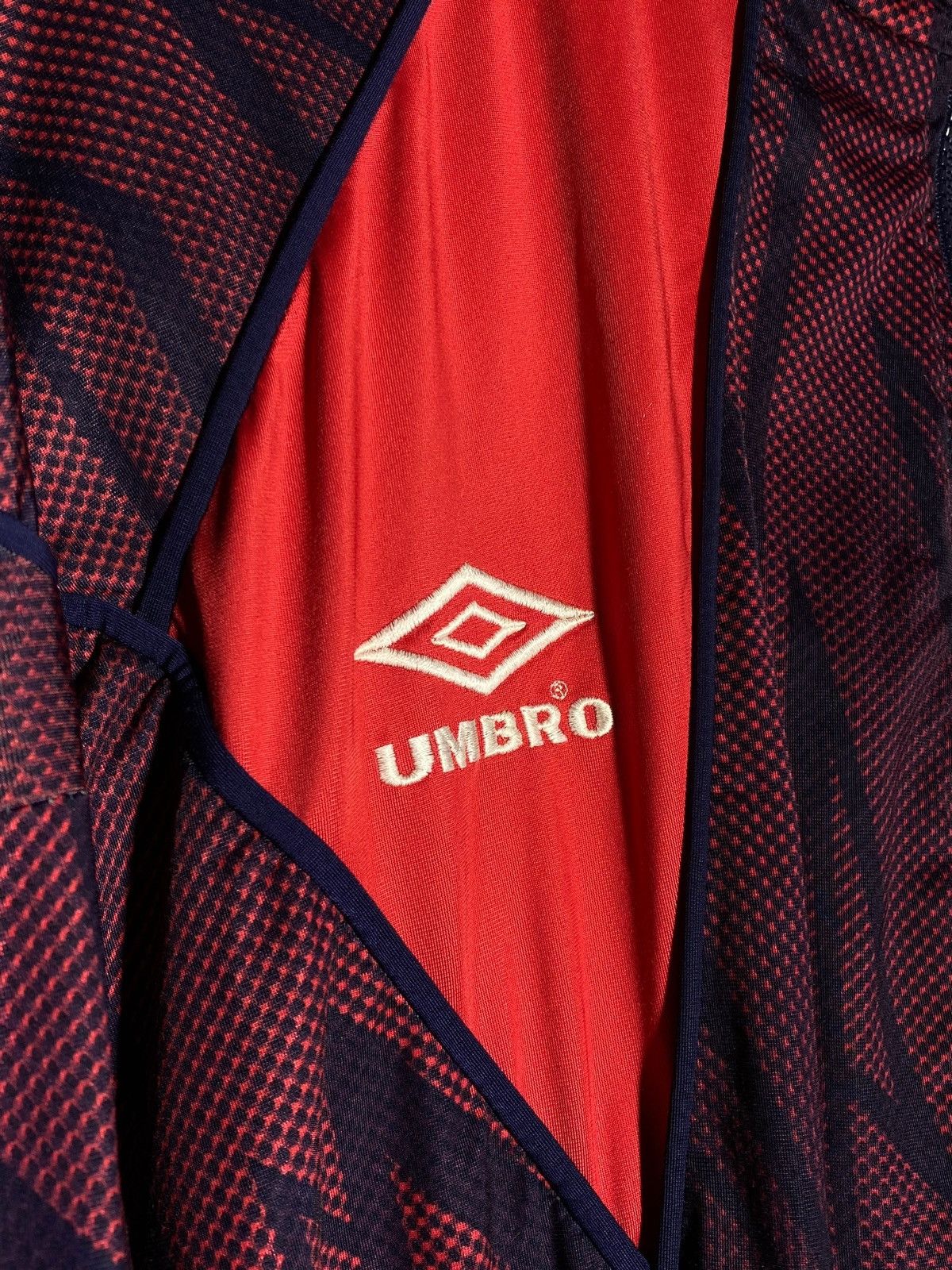Umbro Vintage 90s Ajax Amsterdam Jacket Red Navy Retro Football Size US XL / EU 56 / 4 - 5 Thumbnail