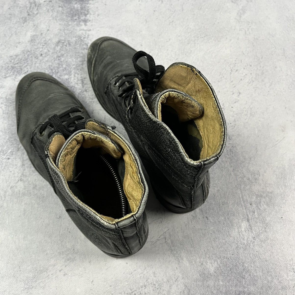 Diesel Vintage Diesel Avant Garde leather distressed boots 90’s Size US 11.5 / EU 44-45 - 18 Thumbnail