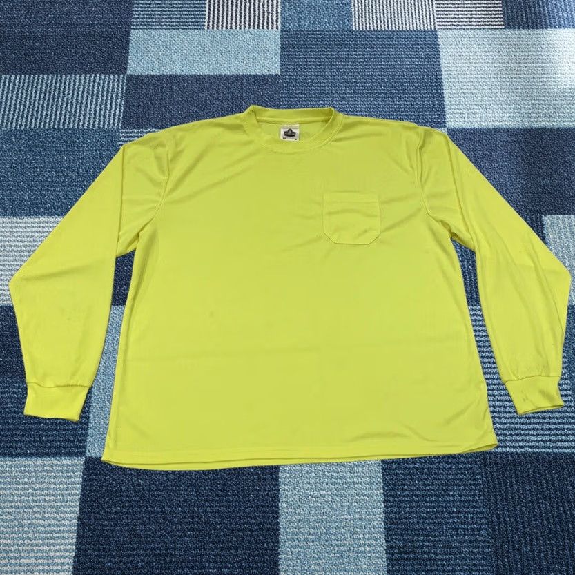 Slowear VINTAGE Glowear Men’s 3XL Hi-Vis Hi-Vis Shirt Long Sleeve Bright Lime Glowear Shirt Mens 3XL Hi-Vis Shirt Size US XXL / EU 58 / 5 - 1 Thumbnail