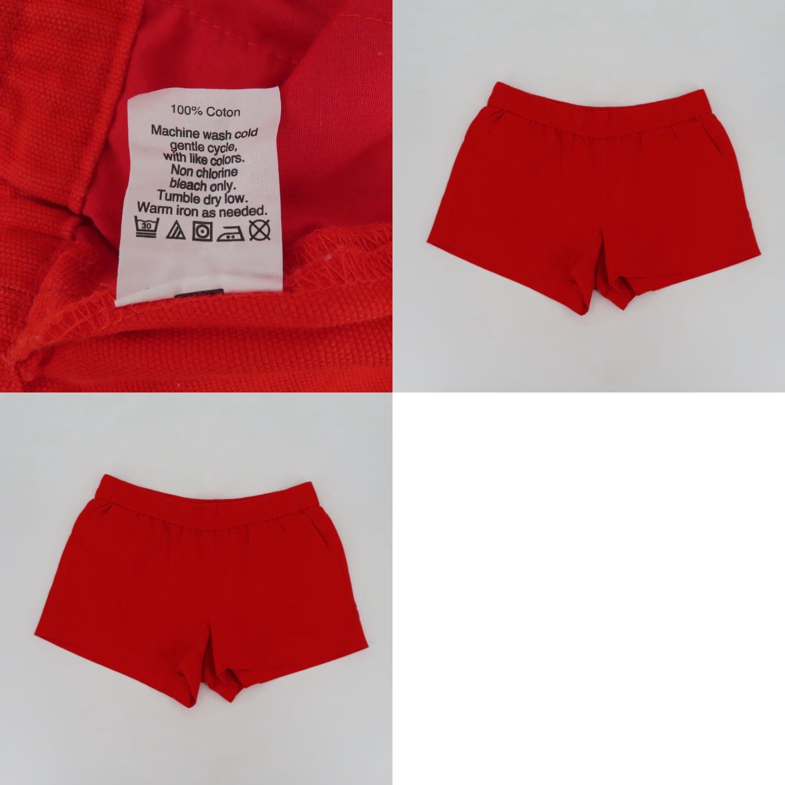 J.Crew J. Crew Women 6 Red Orange Pull On Shorts with Pockets All Cotton Stretch Waistband Casual Chino-Style Shorts Women (Size 6) Size 28" / US 6 / IT 42 - 8 Thumbnail