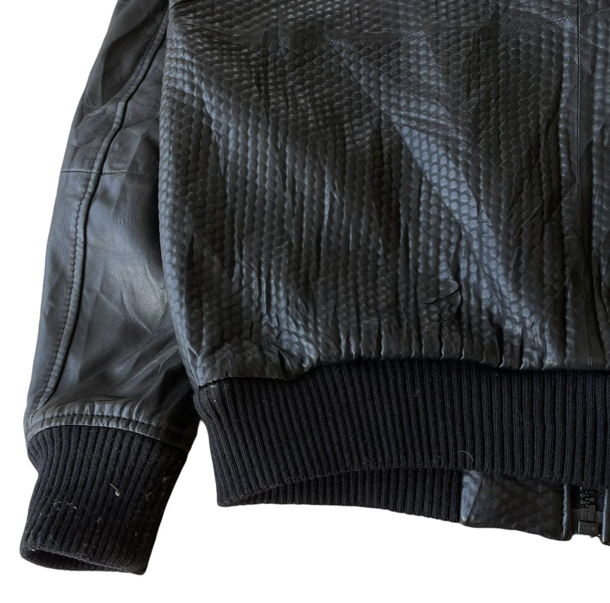 Vintage Diesel Sheepskin Leather Bomber Jacket