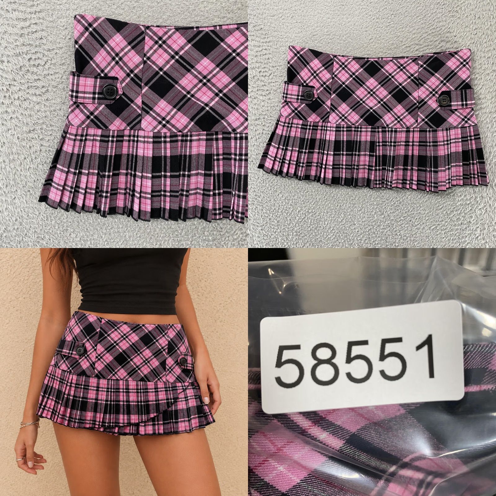 Vintage VTG Twenty One Plaid Mini Skirt Size S Juniors Pink Low Rise Pleated Short Skirt Y2K Emo Punk Size 28" / US 6 / IT 42 - 8 Thumbnail