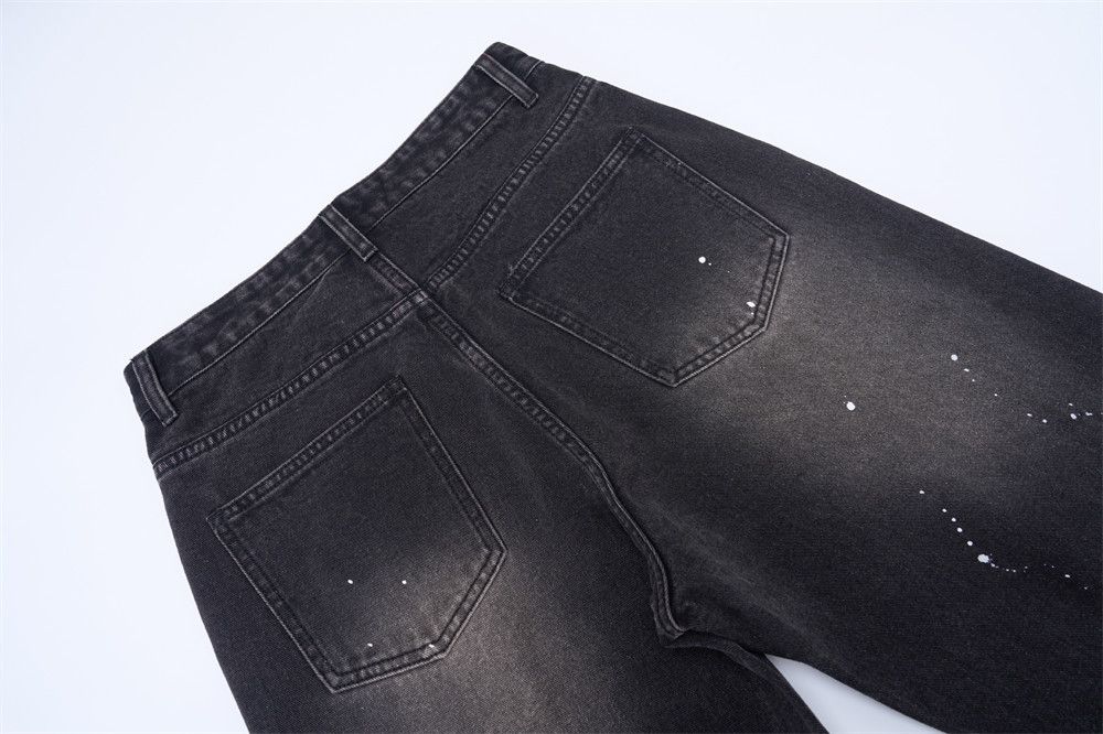 Jean Men's loose ink-splashed punk washed distressed jeans Size US 32 / EU 48 - 5 Thumbnail