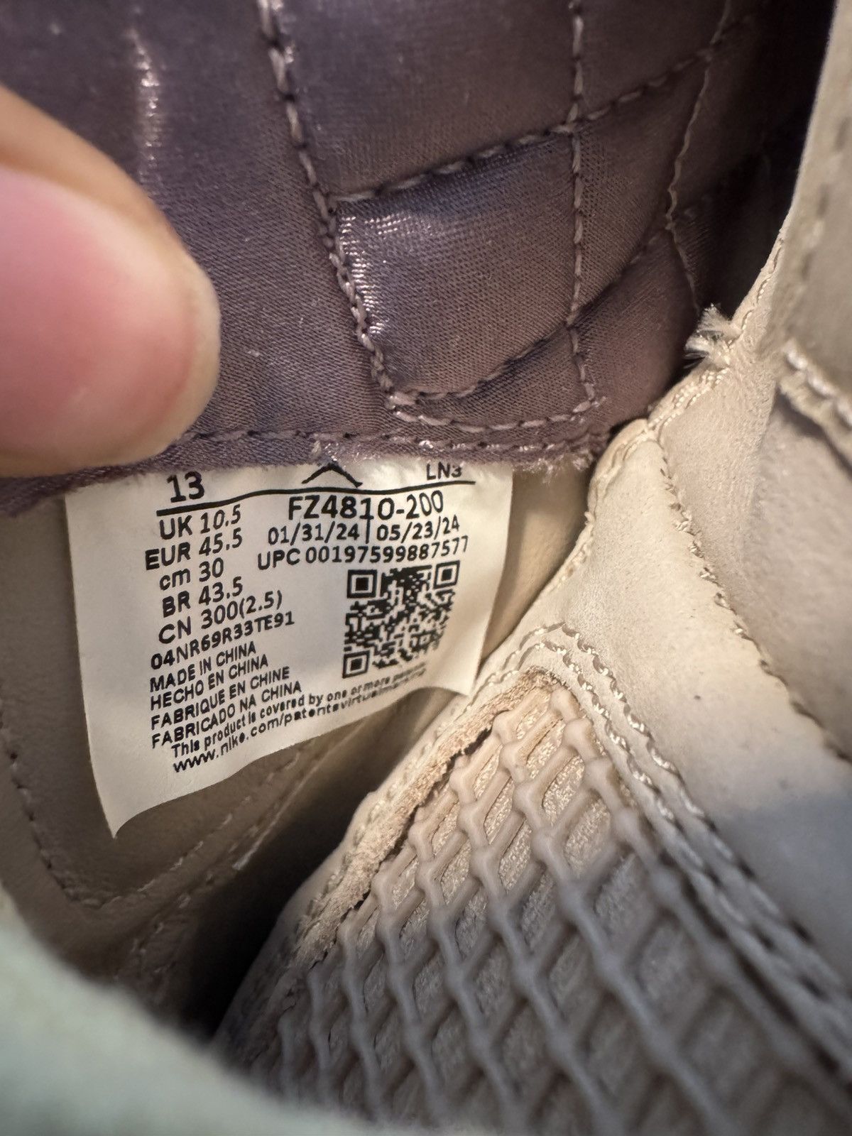 Jordan Brand × Nike Jordan 4 x A Ma Maniere Fossil Stone Size US 11.5 / EU 44-45 - 7 Thumbnail