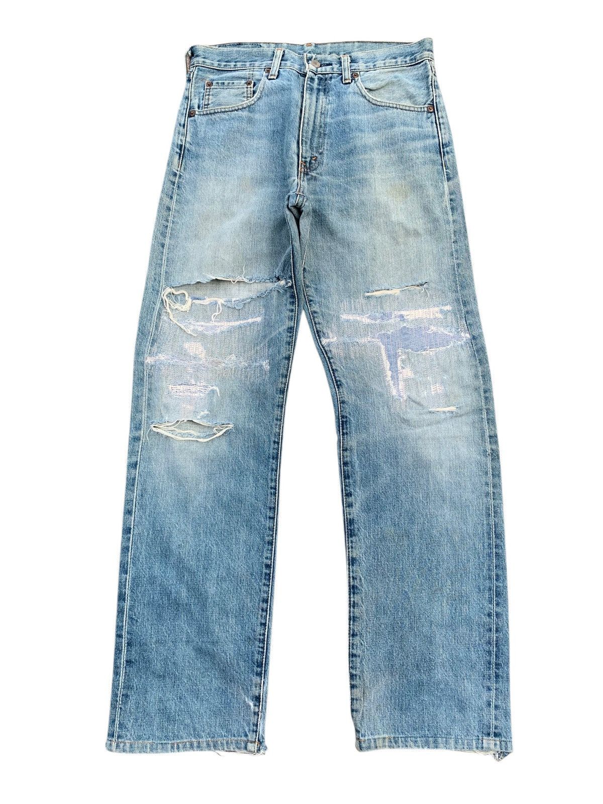 Levi's VINTAGE LEVI'S BIG E 502 TRASHER SELVEDGE DISTRESSED DENIM Size US 31 - 1 Thumbnail