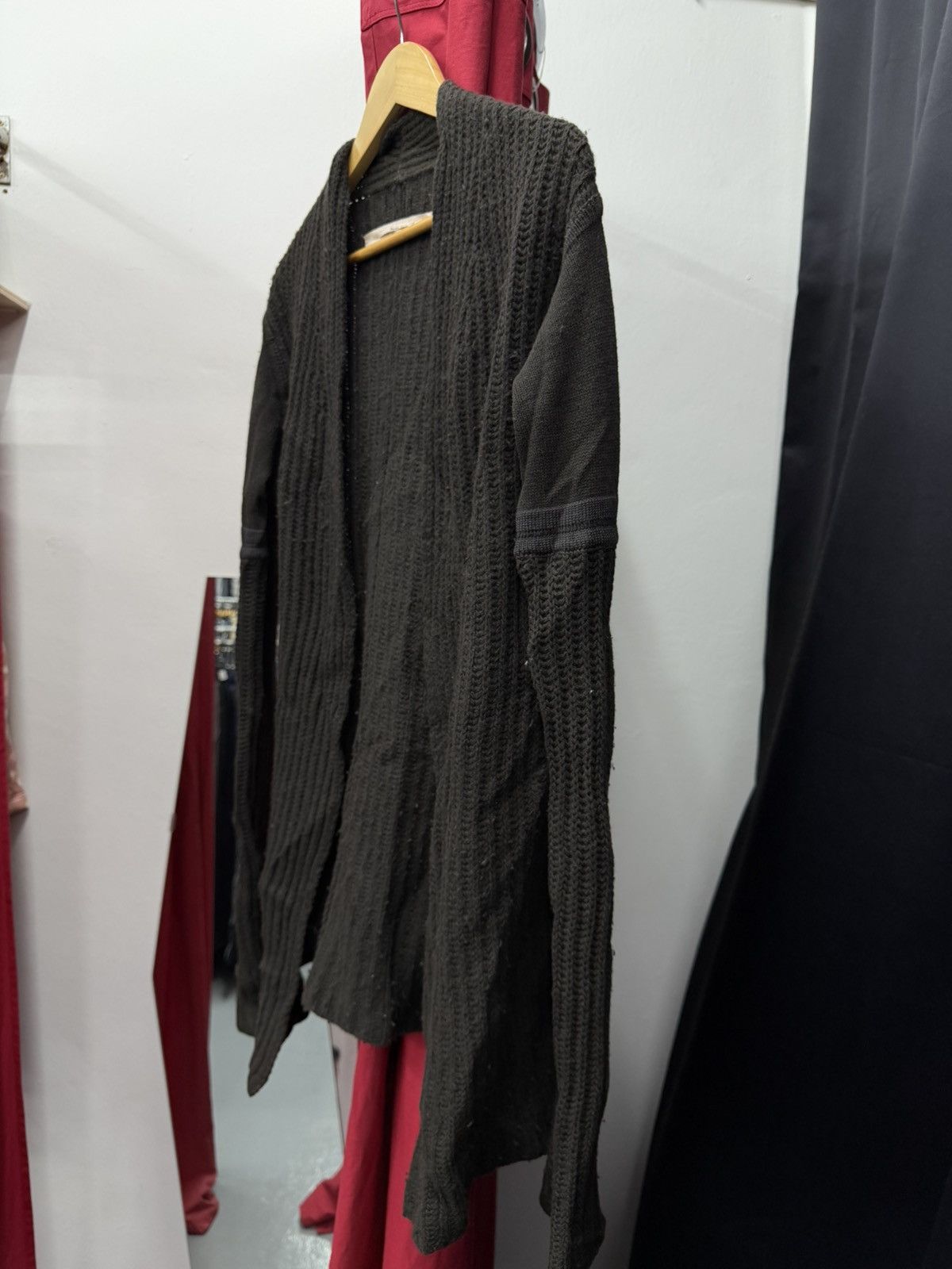 Rick Owens Rick Owens FW 2004 Queen Long Wool Cardigan Knitted Archive Size US L / EU 52-54 / 3 - 4 Thumbnail
