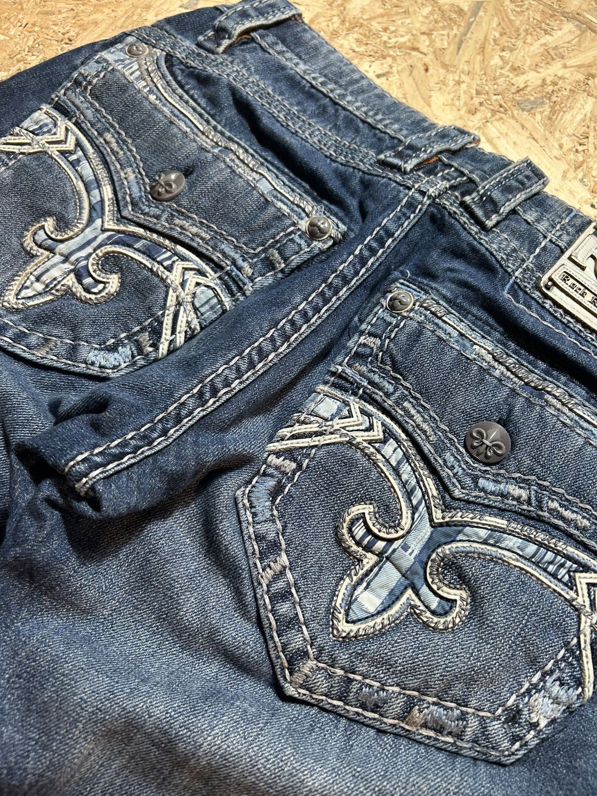 Rock Revival Rock Revival Blue Medium Wash Straight Fit Jeans Size US 36 / EU 52 - 8 Thumbnail